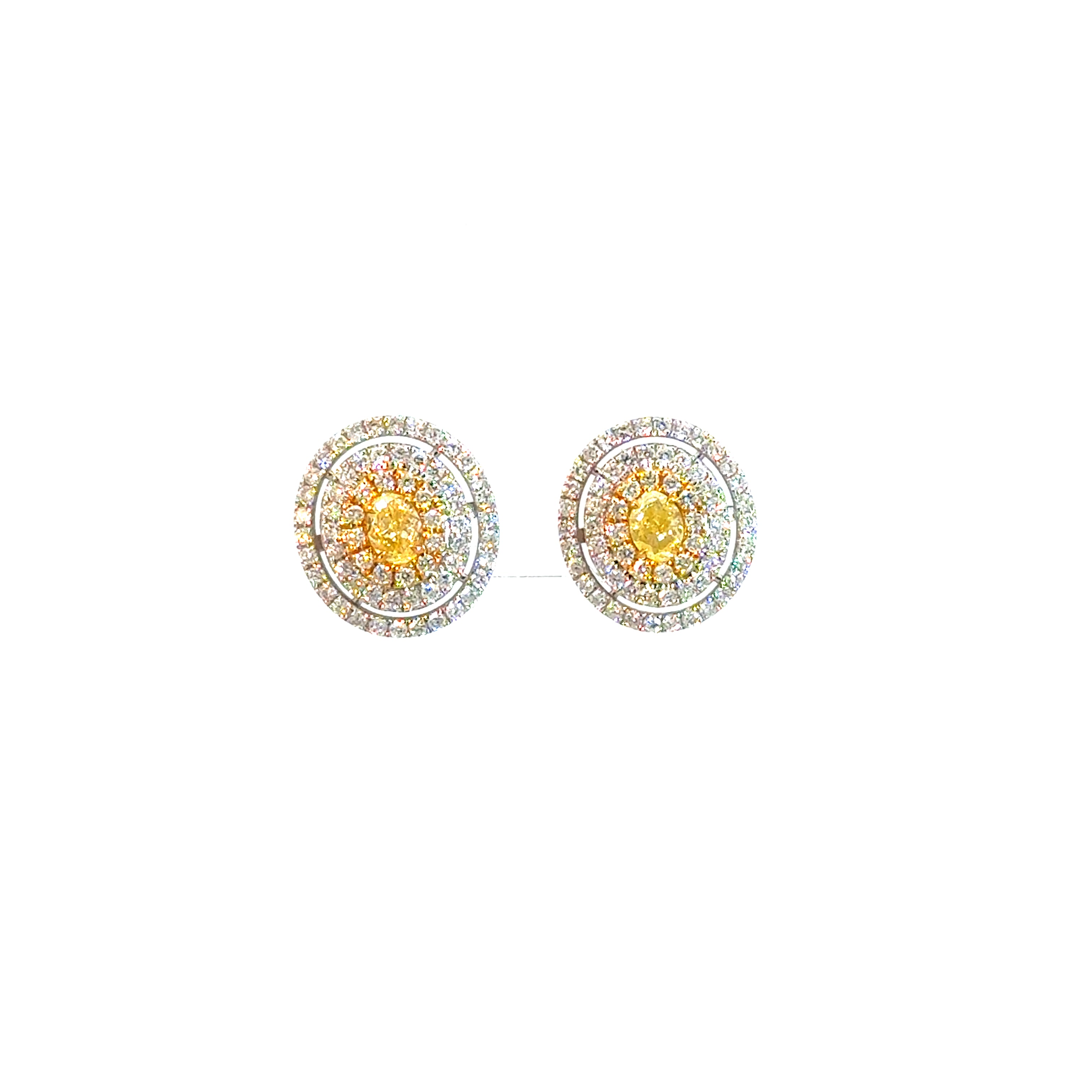 Aretes Mónaco oval diamante amarillo