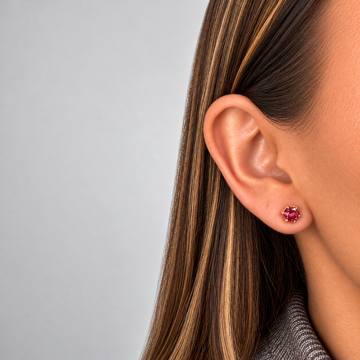 Aretes Prisma panel granate rodolita 6mm