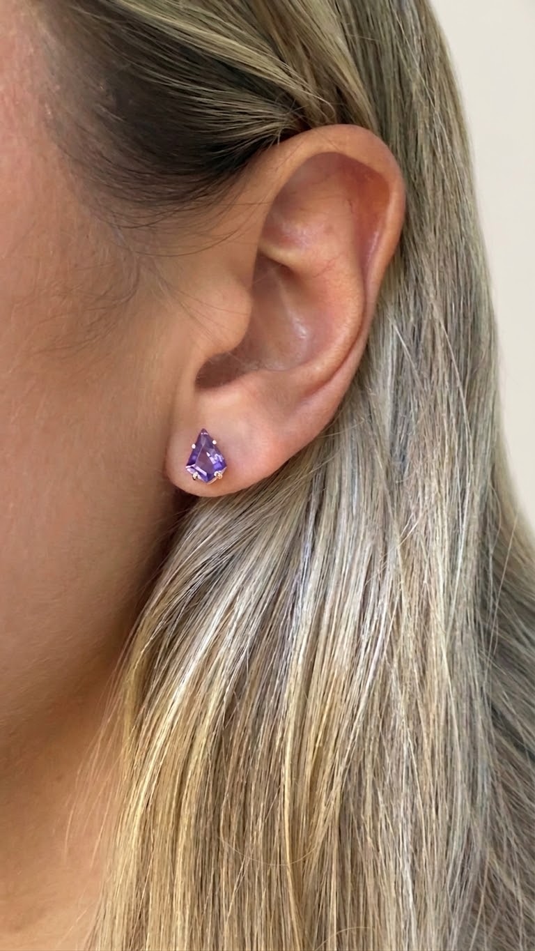 Aretes cometa amatista