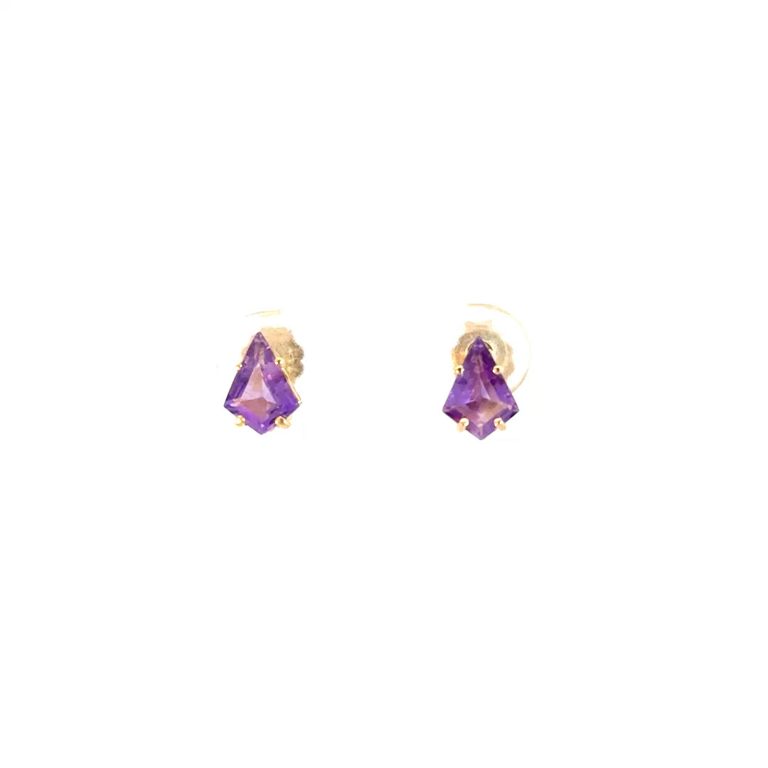 Aretes cometa amatista