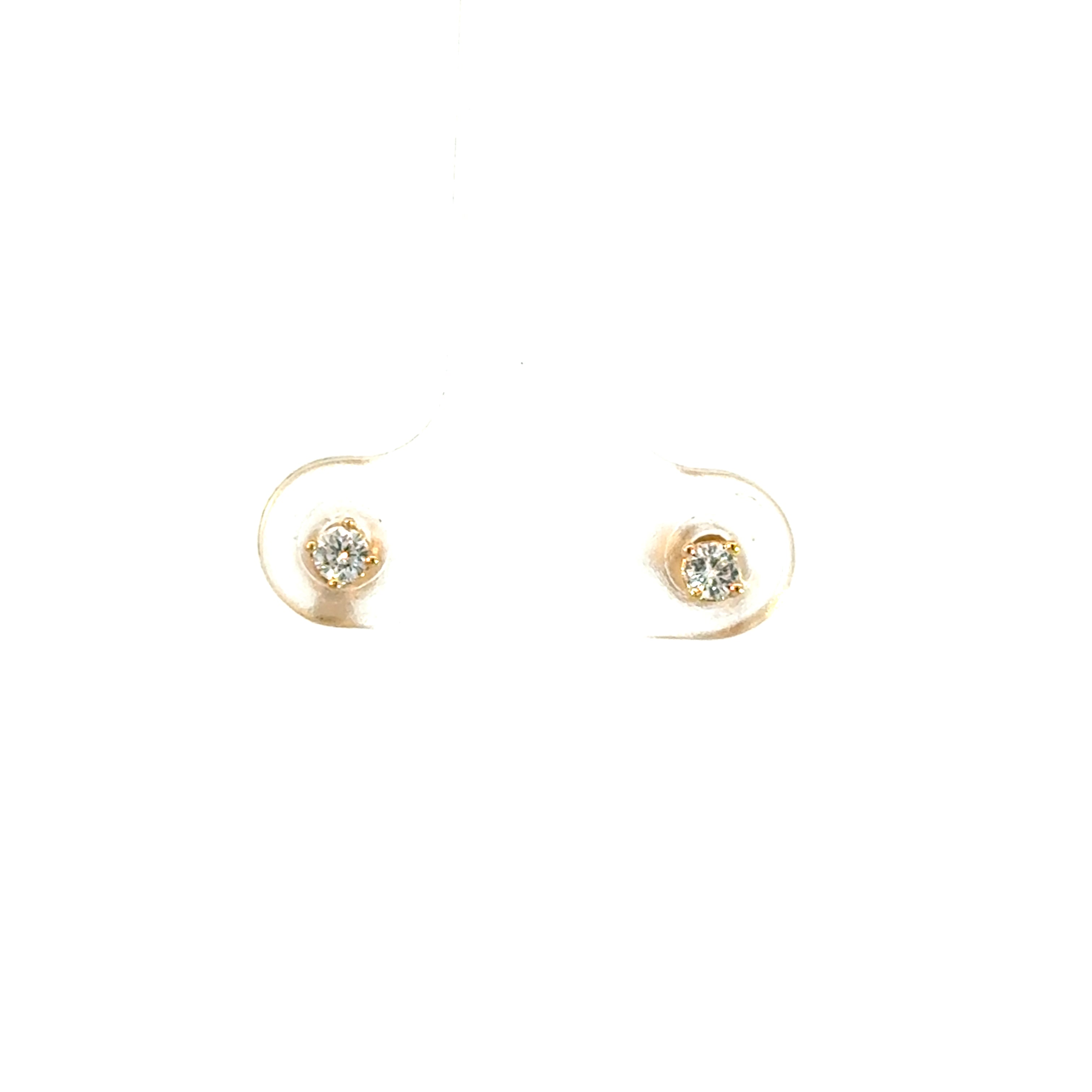 Aretes diamante redondo 0.15 Cts