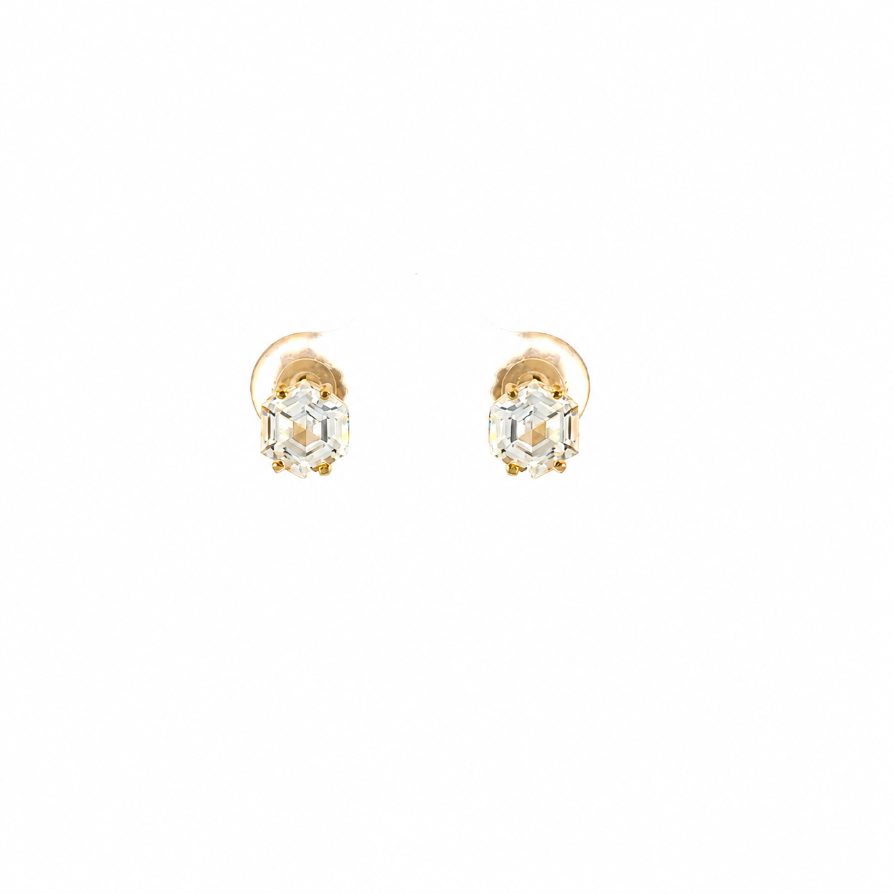 Aretes panel topacio blanco 7mm