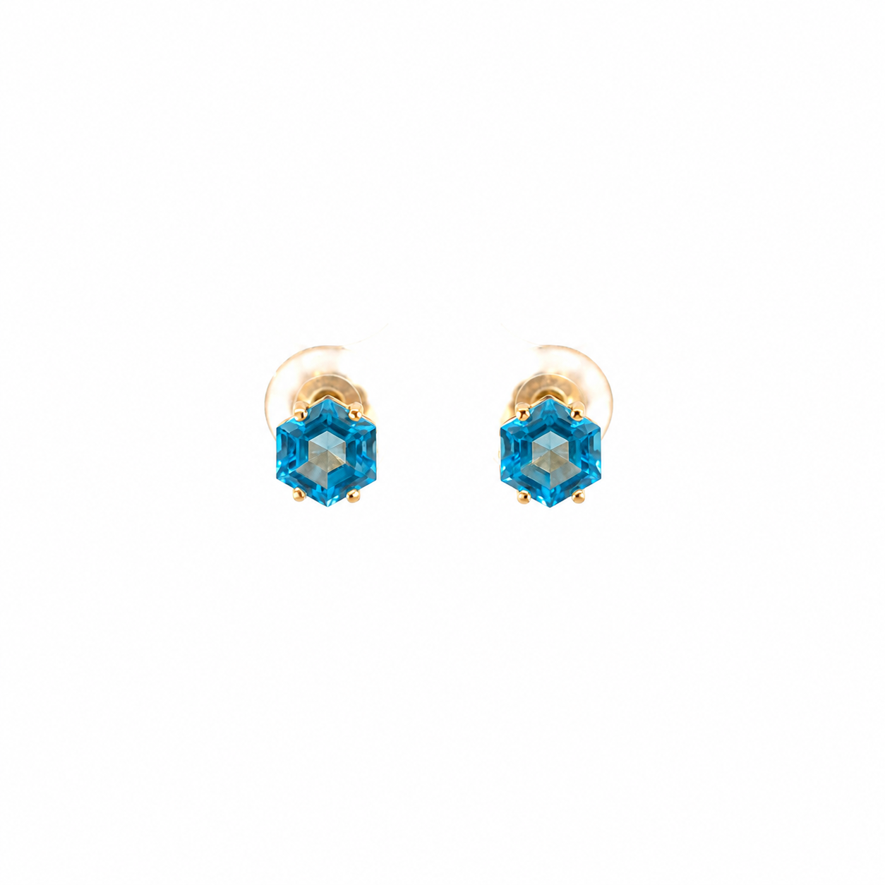 Aretes panel topacio swiss blue 7mm
