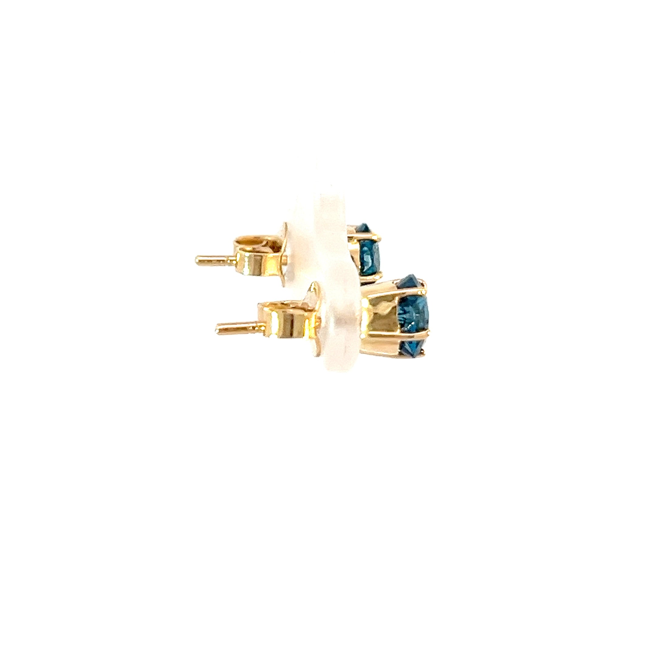 Aretes Flor Topacio London Blue