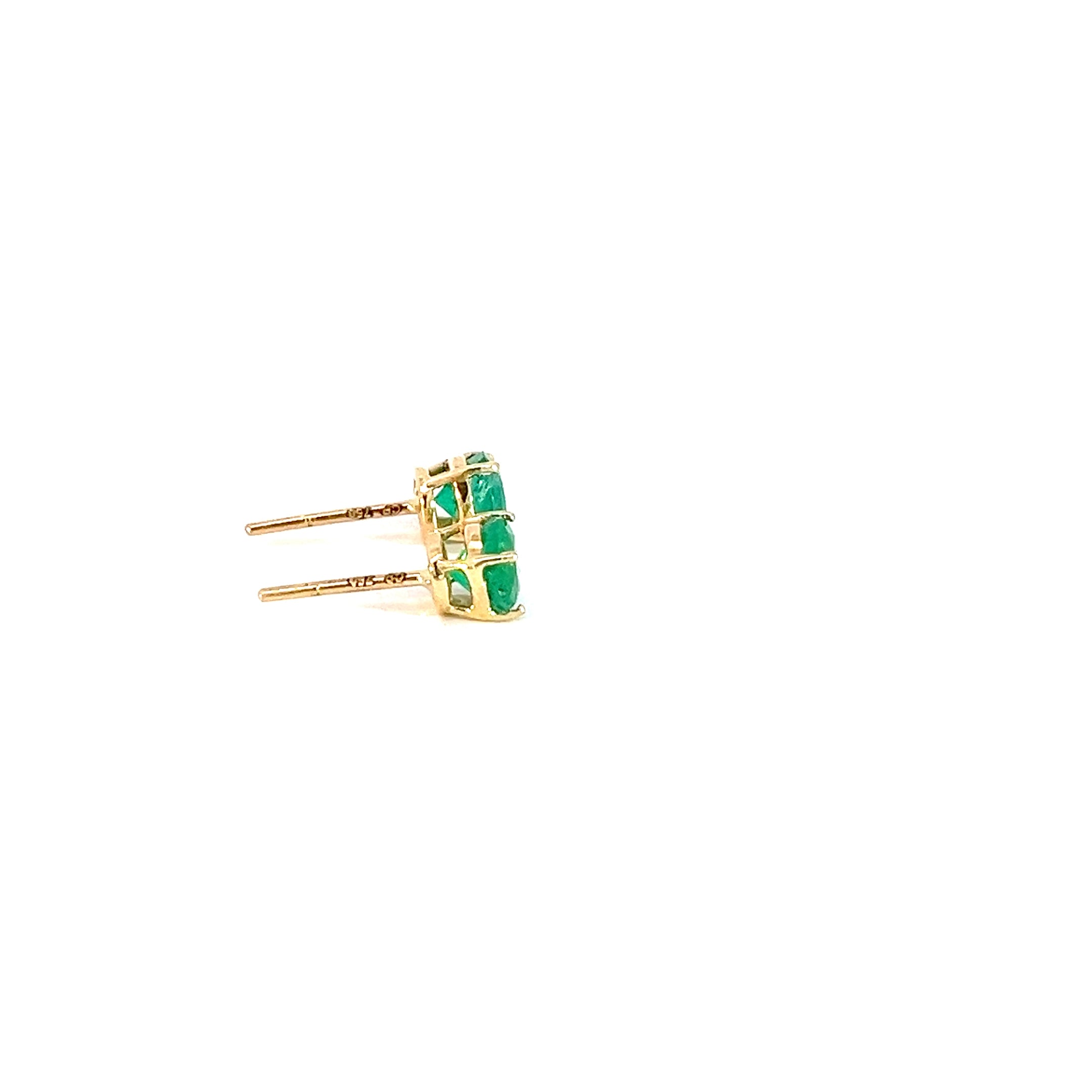 Aretes Esmeralda redonda 5mm