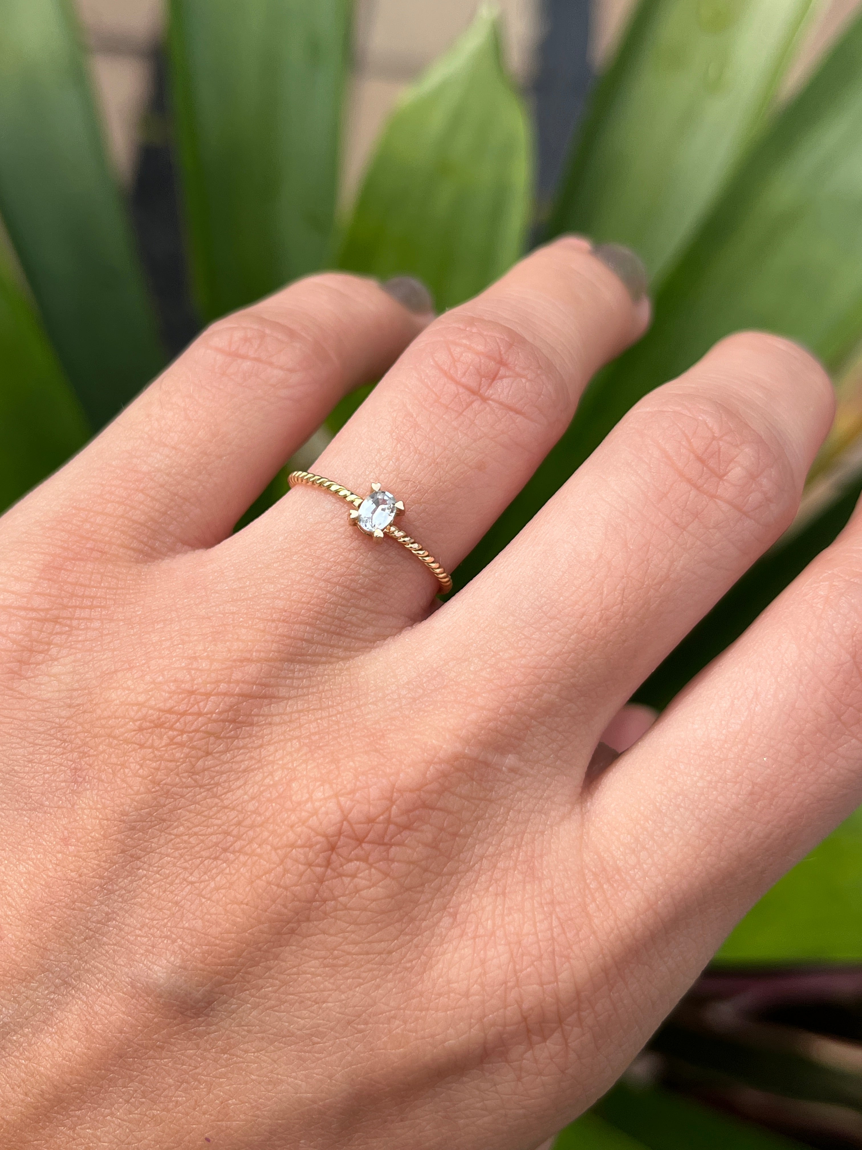 Anillo espiral love mini zafiros de colores