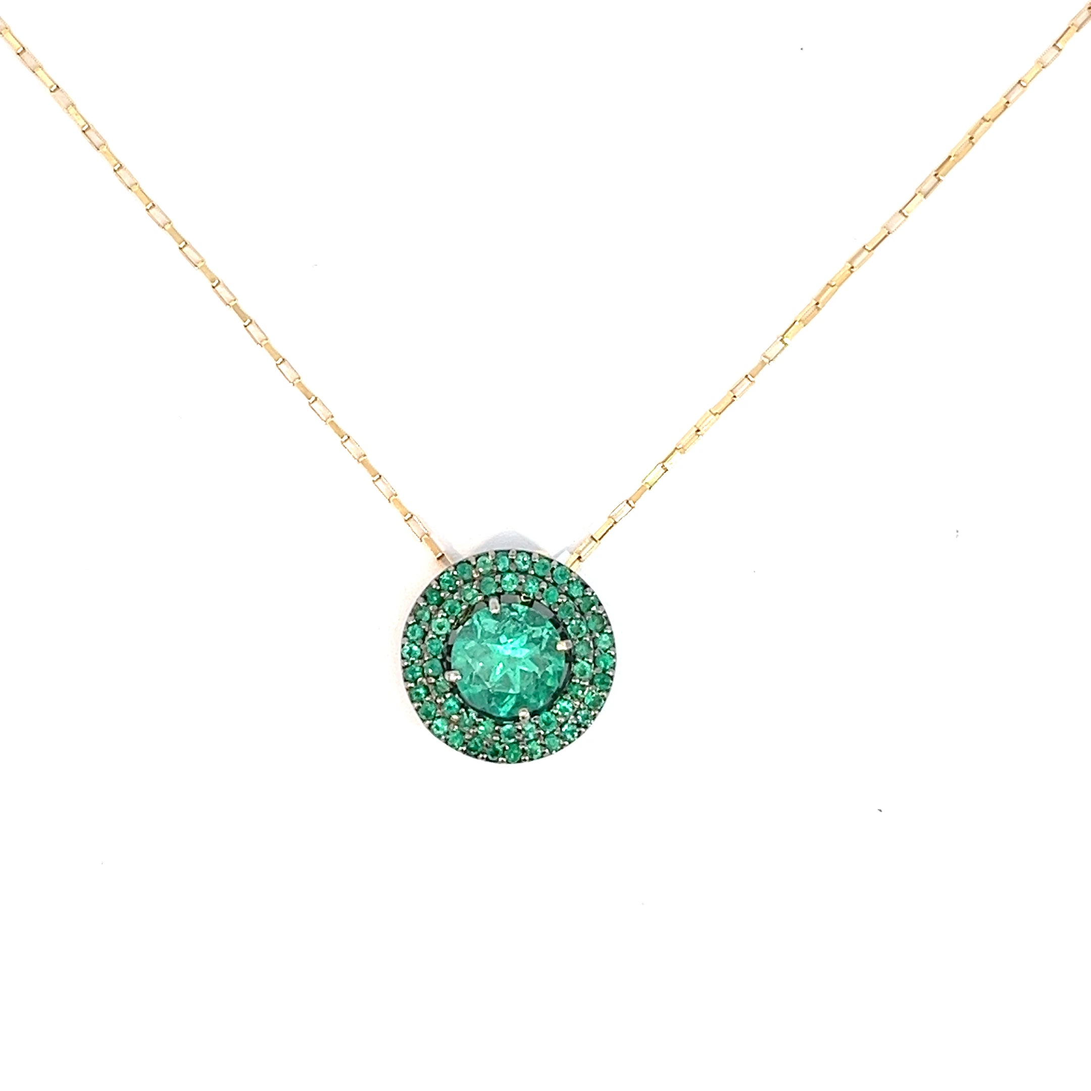 Collar Saturno Esmeraldas