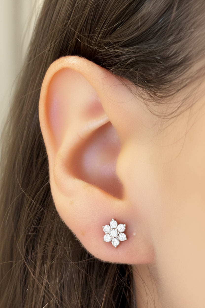 Aretes Margaret Diamante 2mm Oro Blanco