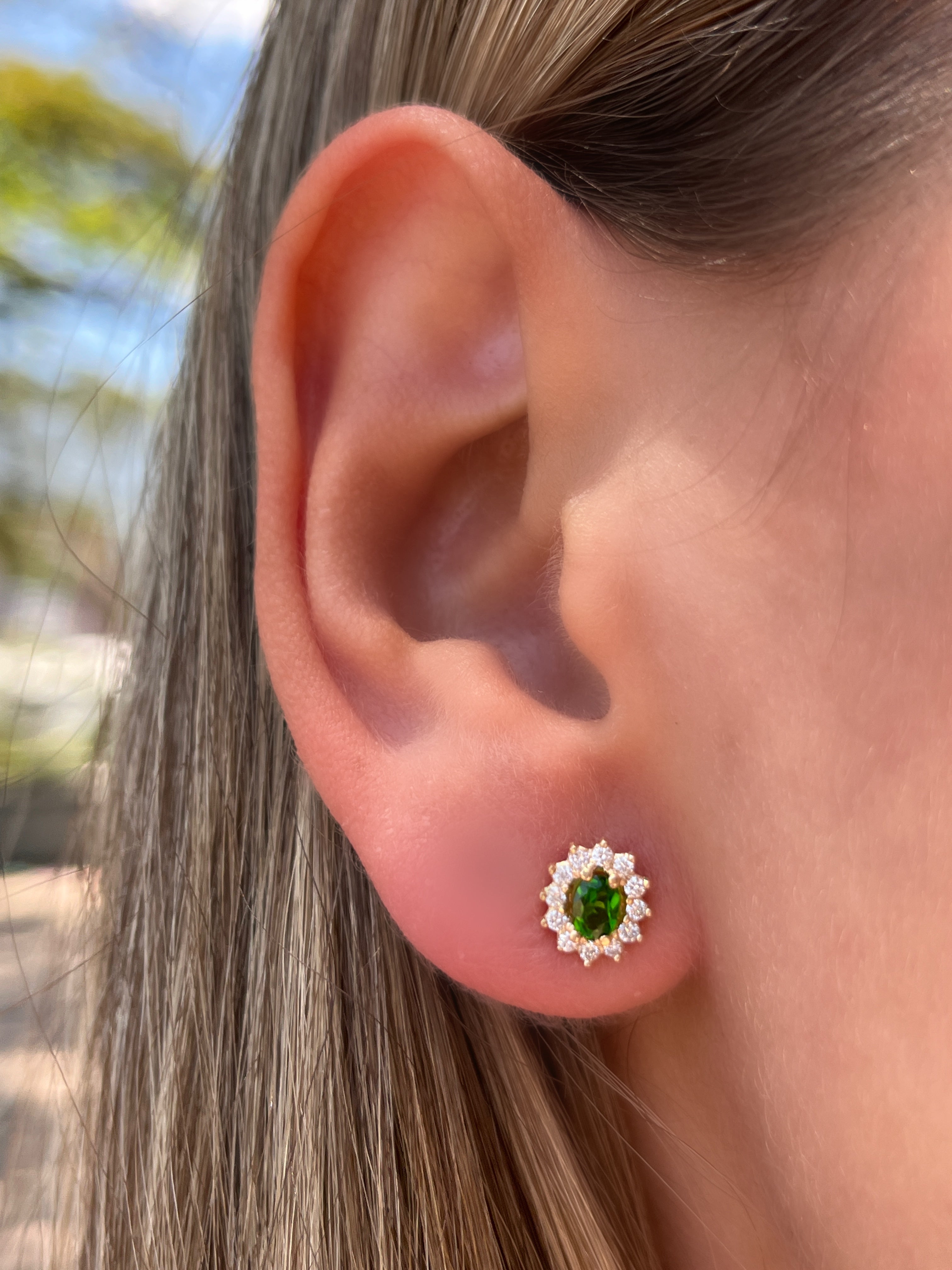 Arete Antoniette oval - Oro amarillo