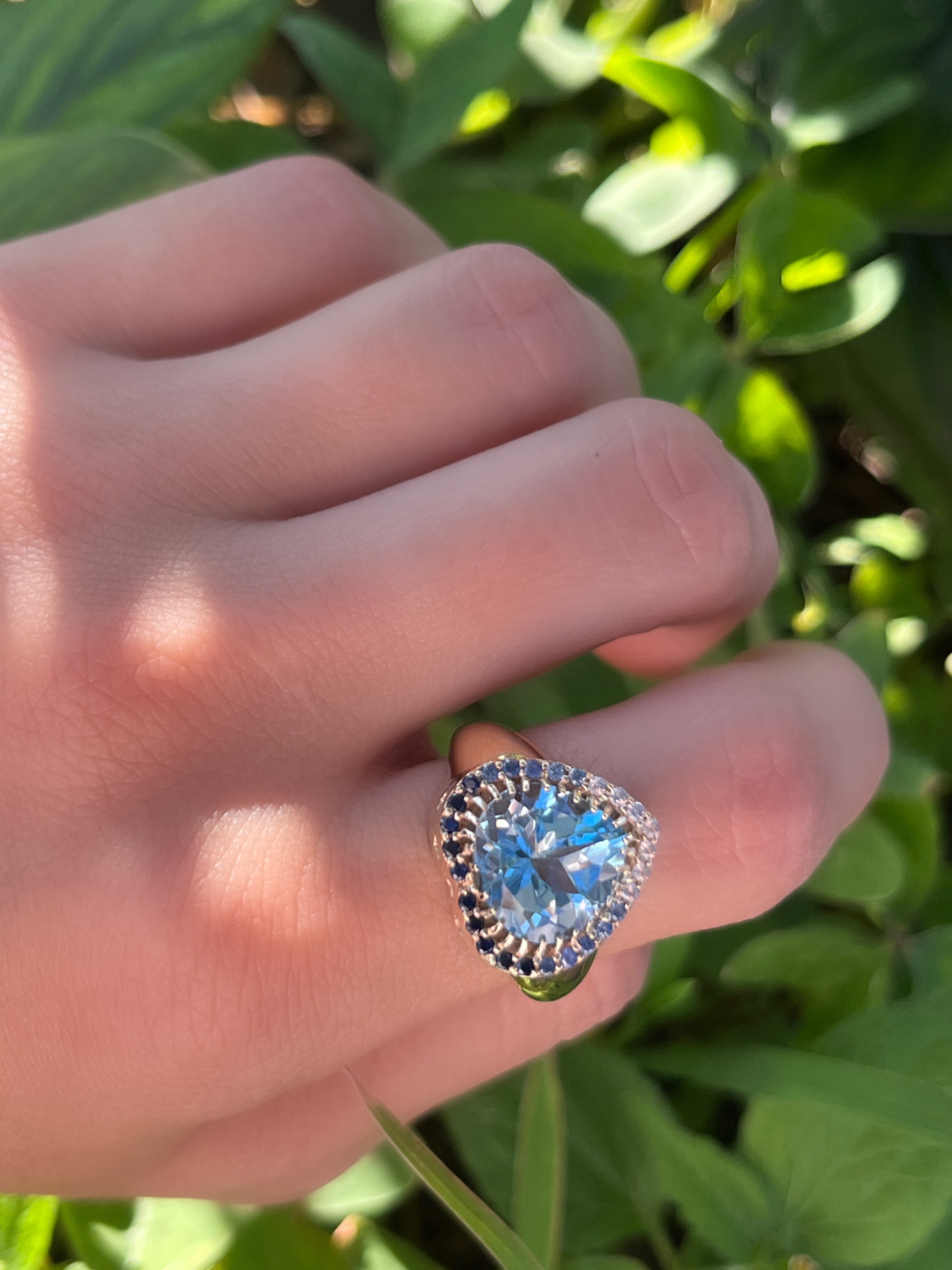 Anillo Signature Topacio swiss blue