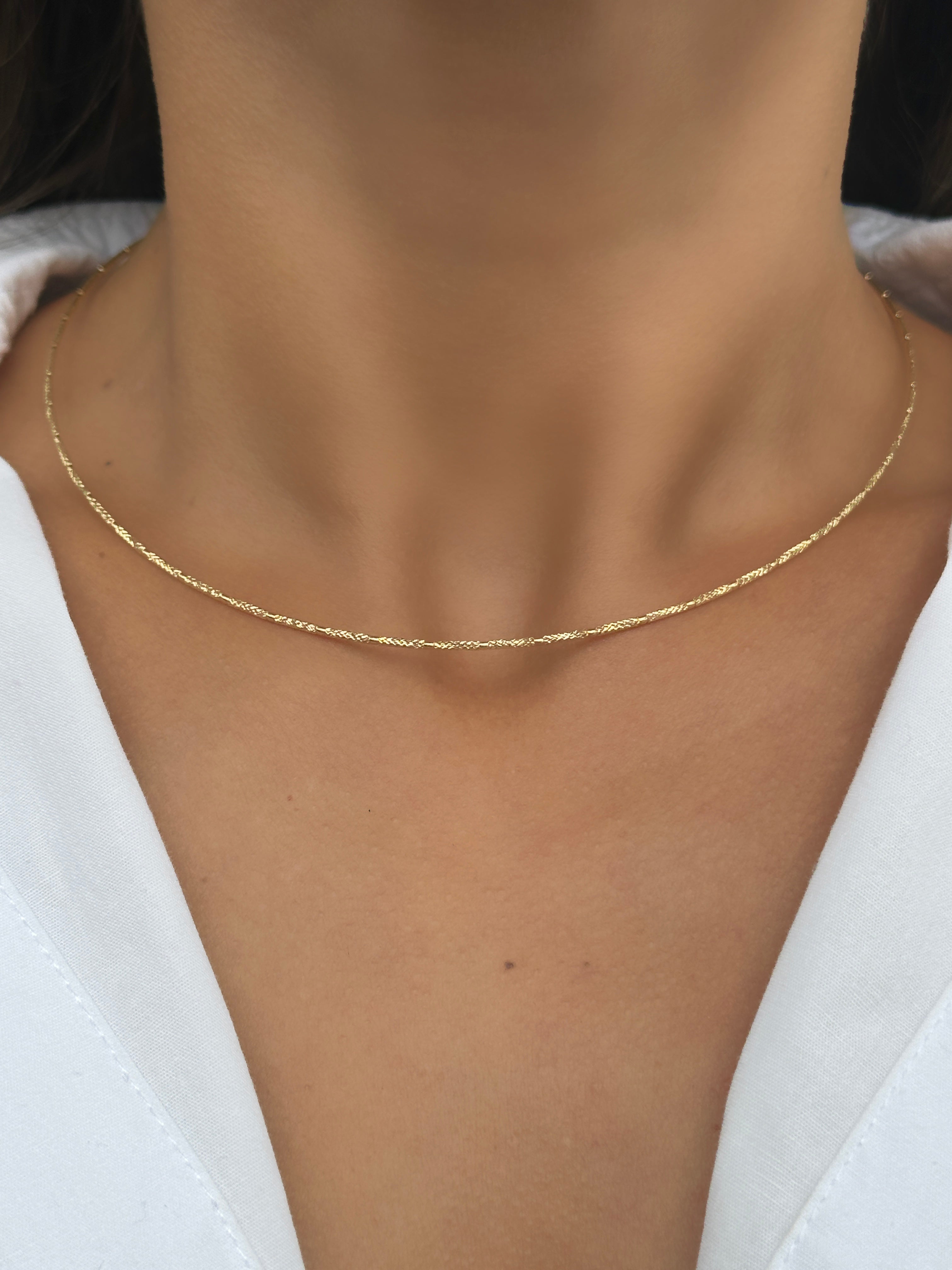 Cadena Aura diamantada - Oro amarillo