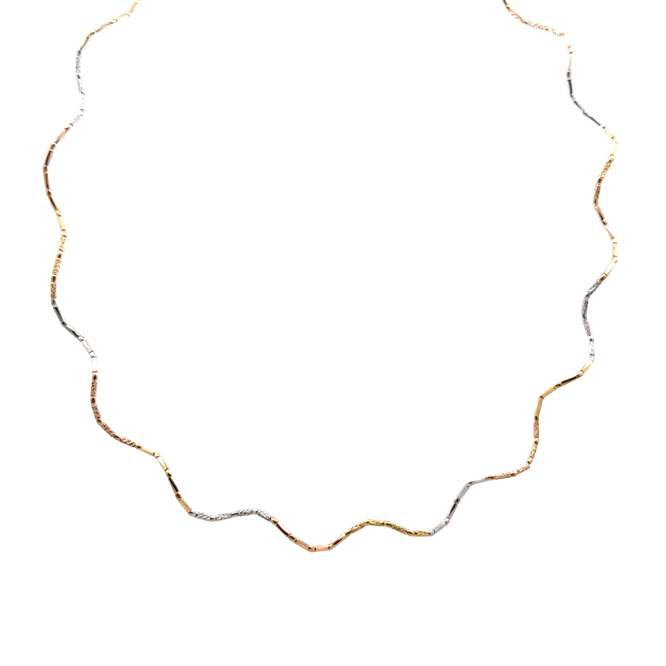 Cadena espiral tres oros