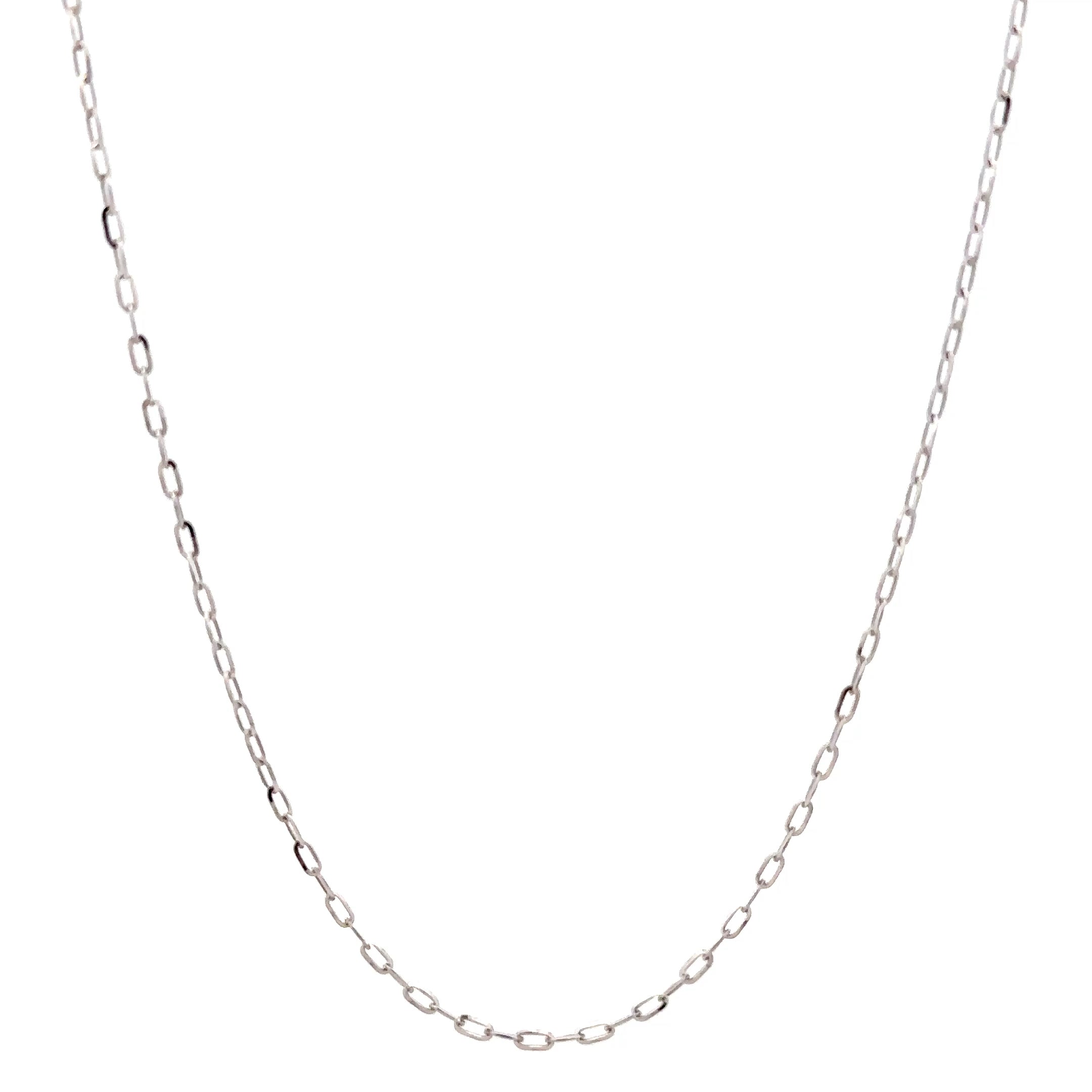 Cadena paper clip - Oro Blanco