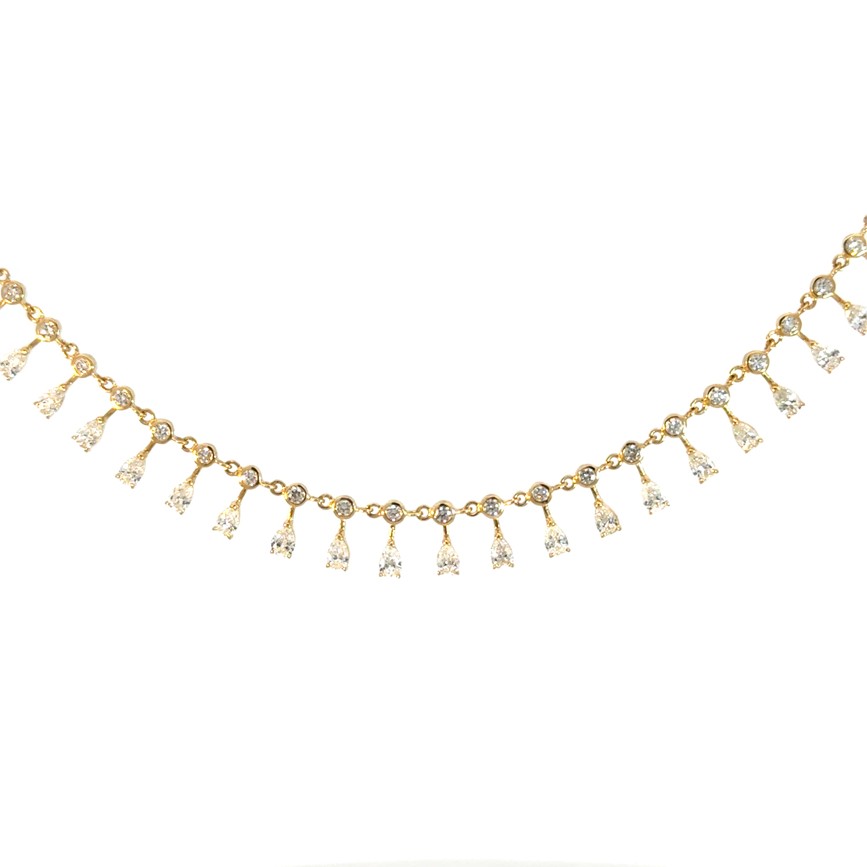 Collar destello de diamantes gota