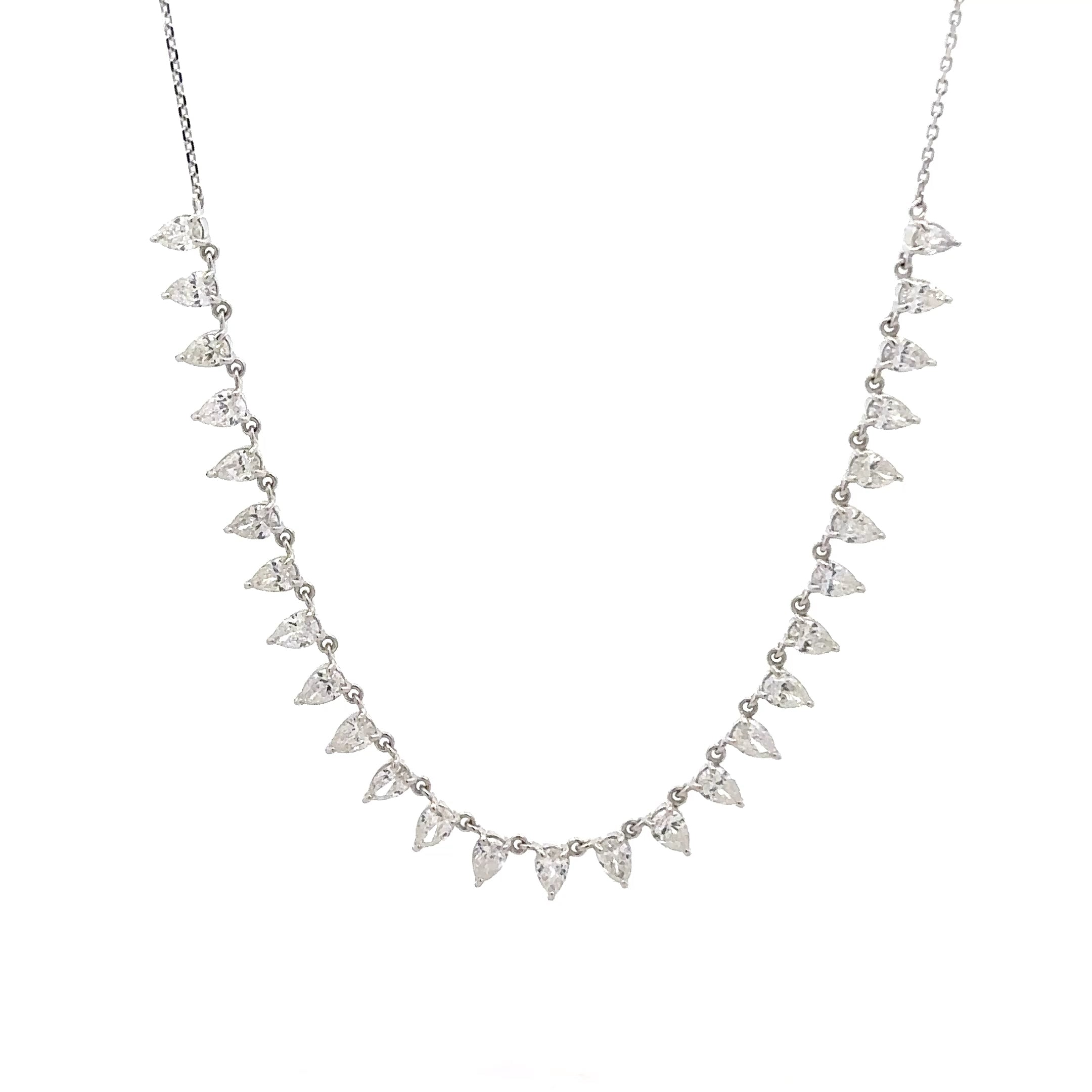 Collar explosión de diamantes en gota