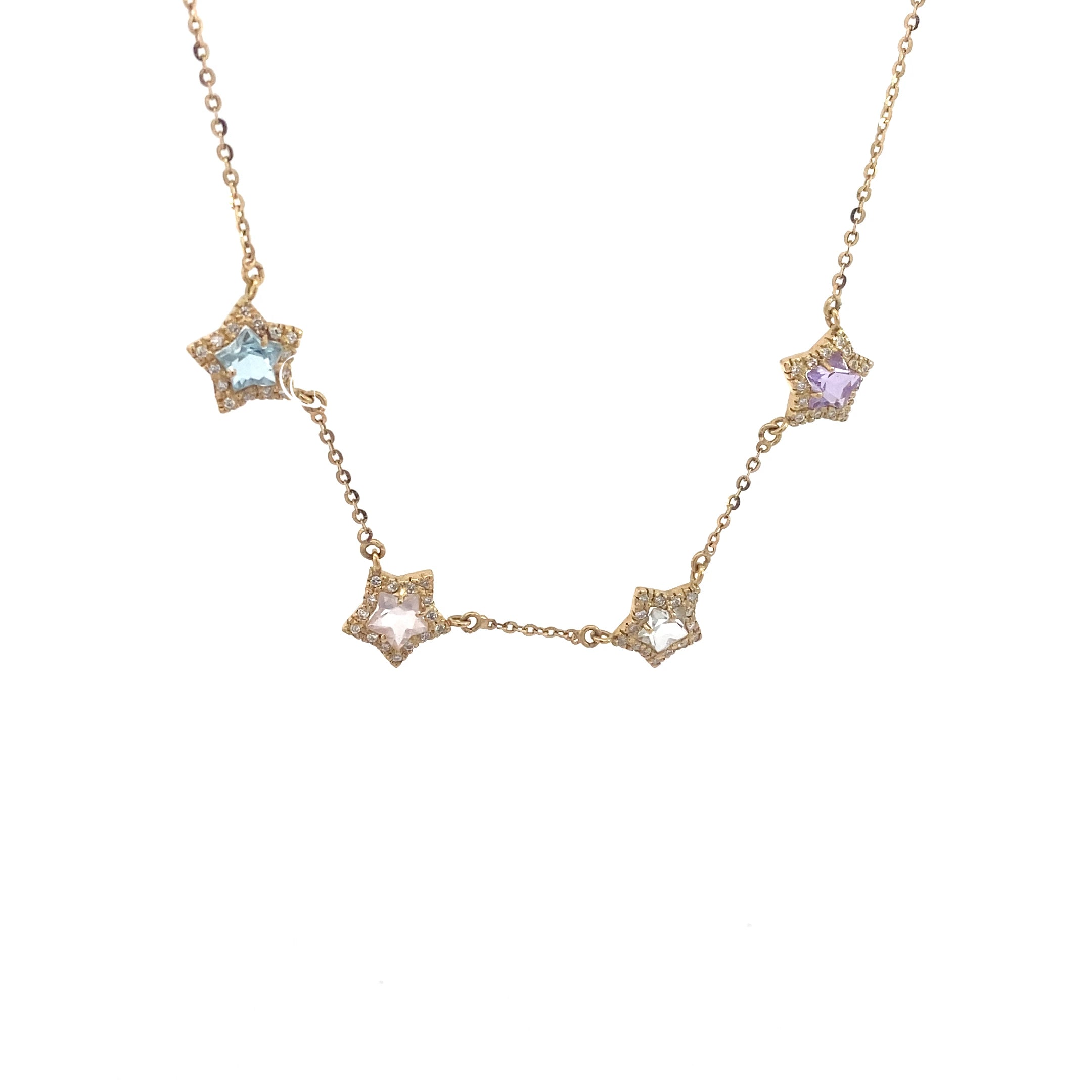 Collar explosión de estrellas pastel