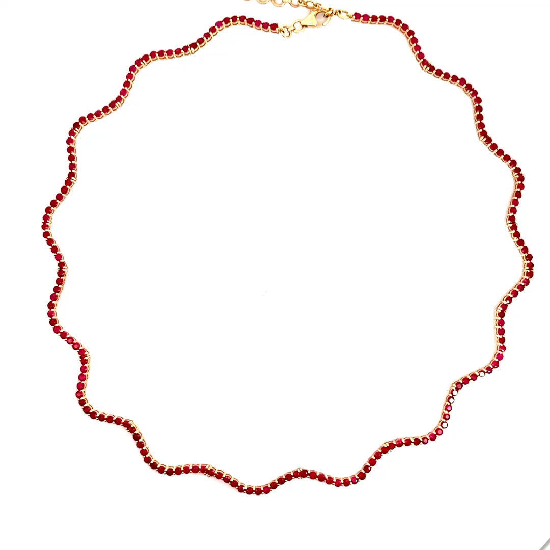 Collar órbita rubíes