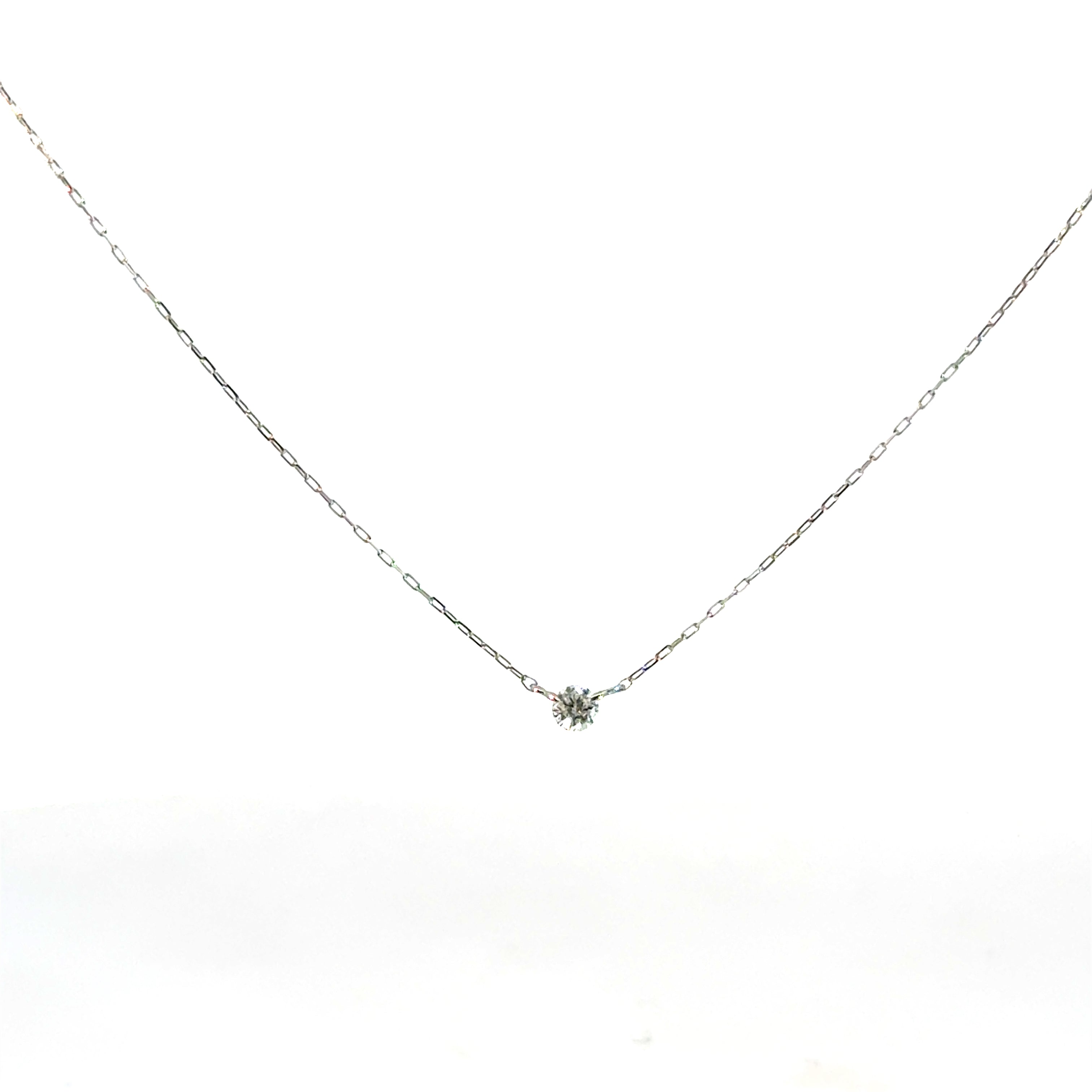 Collar punto de luz diamante 0.07 Cts.