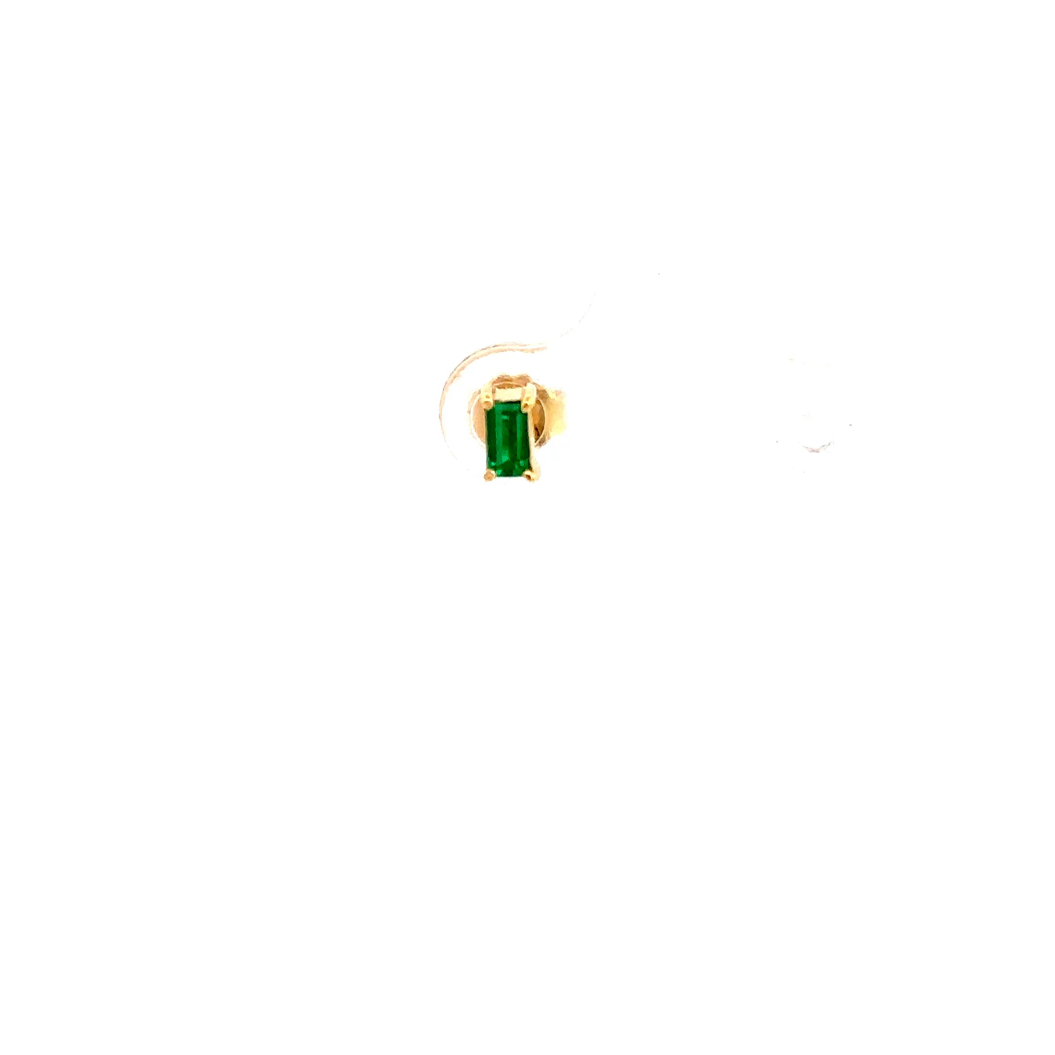 Arete baguette mid esmeralda 4mm x 2mm