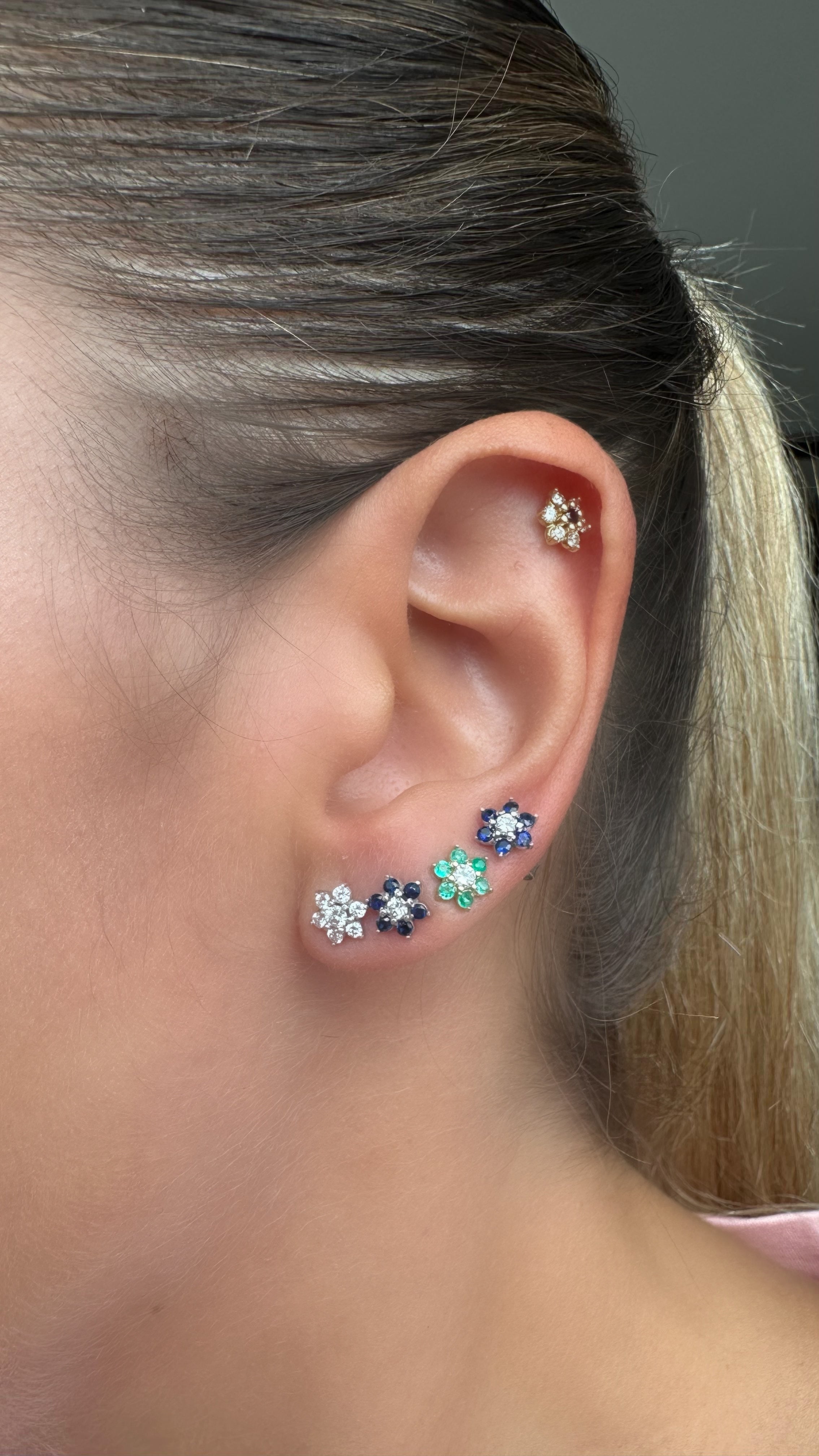 Arete Margaret oro blanco
