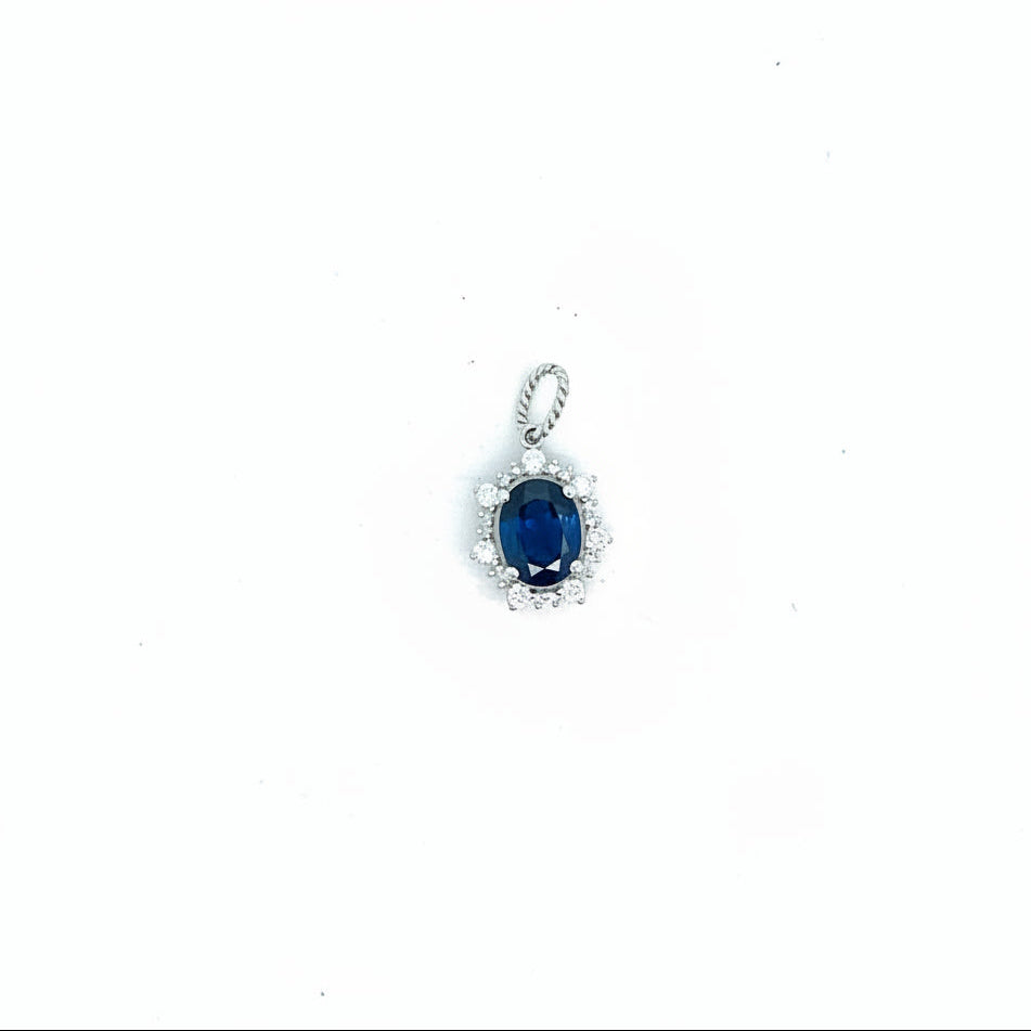 Dije Aurora Zafiro azul 13mm