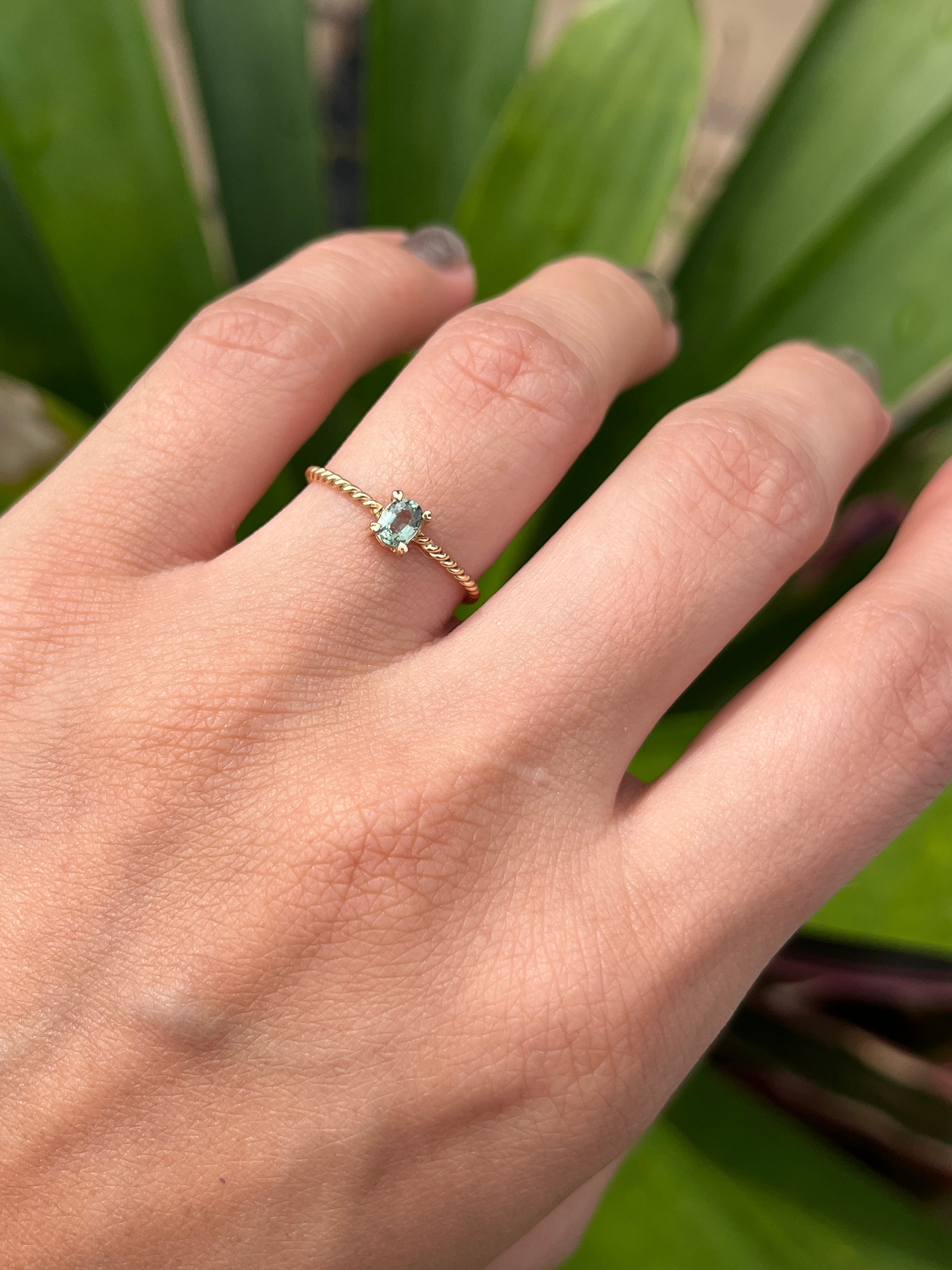 Anillo espiral love mini zafiros de colores