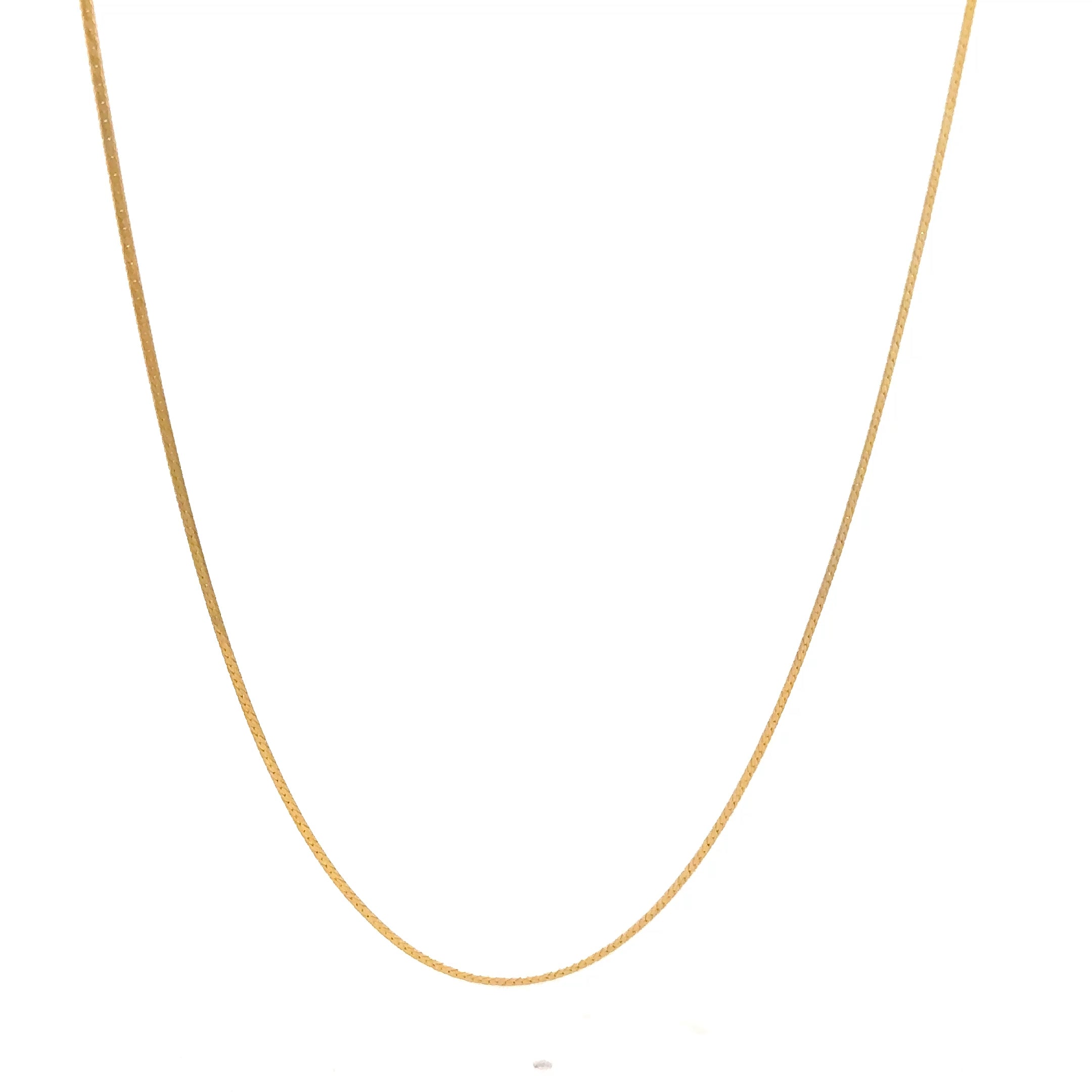 Cadena plana 1 mm Oro18k