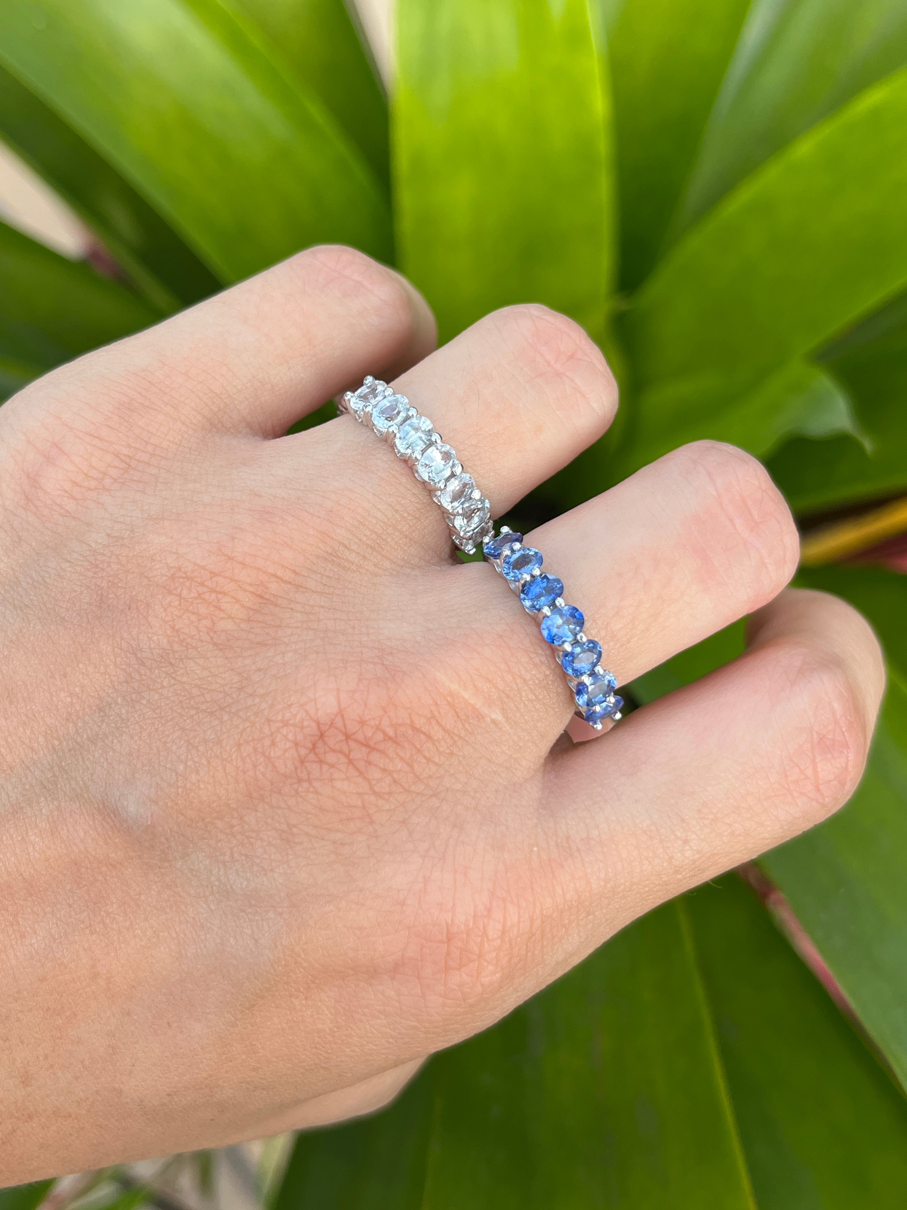 Anillo churumbela oval - Oro Blanco