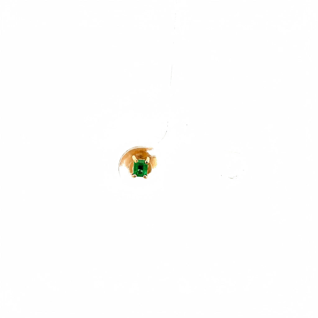 Arete mini esmeralda 3mm x 2mm por unidad