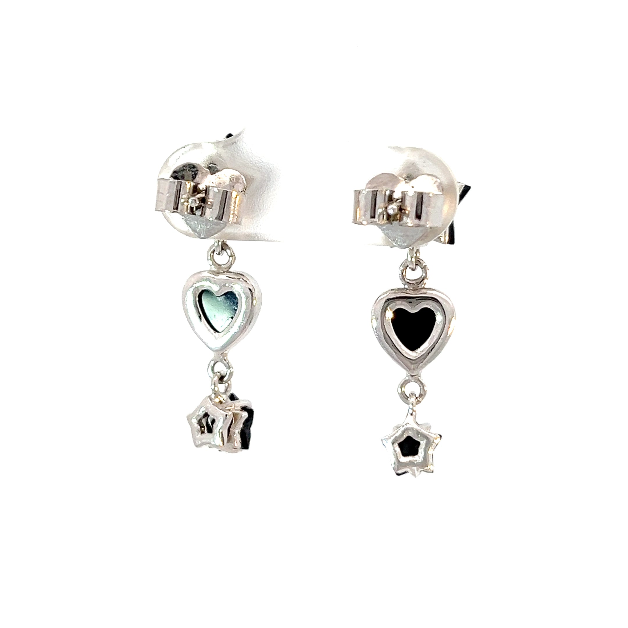 Aretes estrellas y corazón Espinela