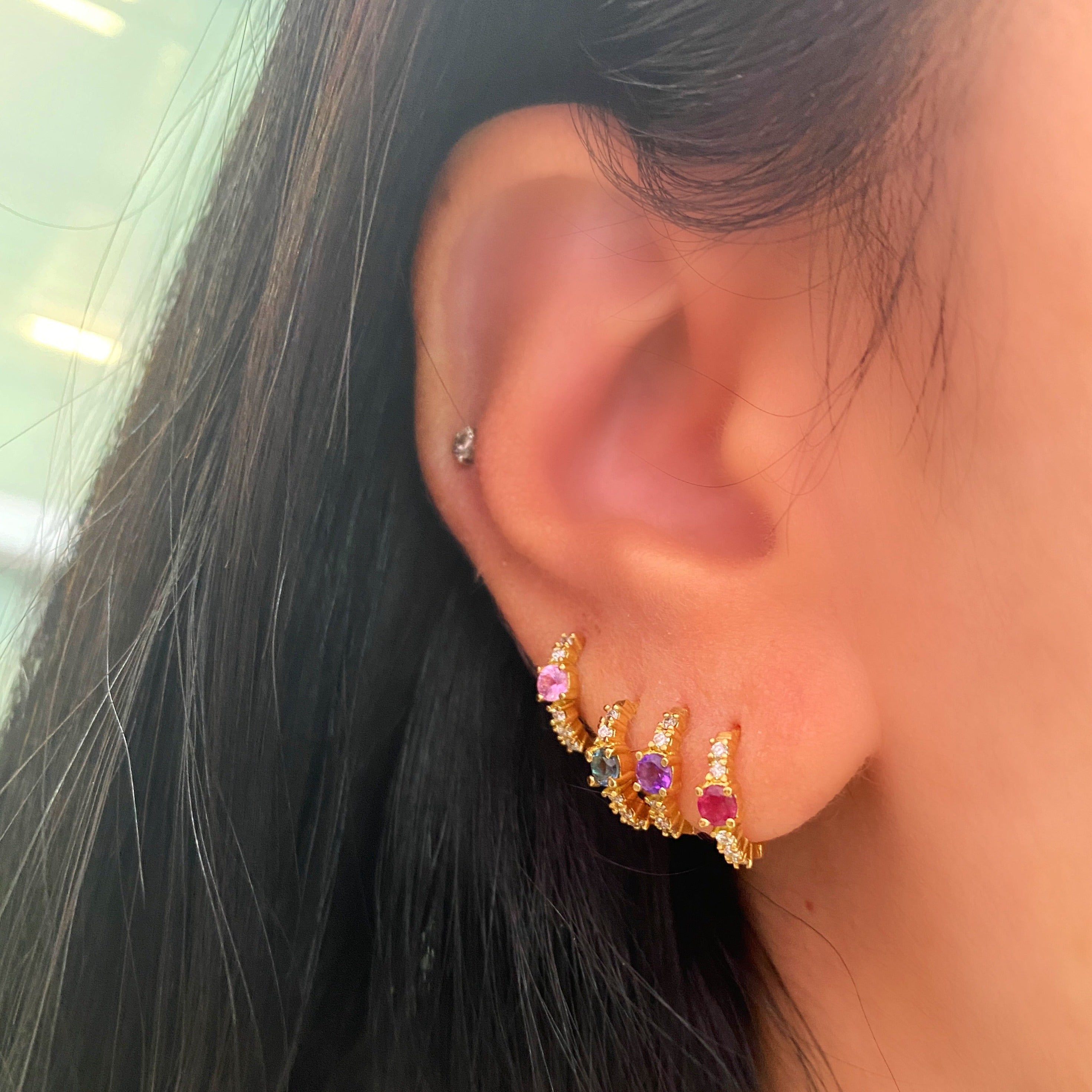 Minihoop Redondo Oro Amarillo