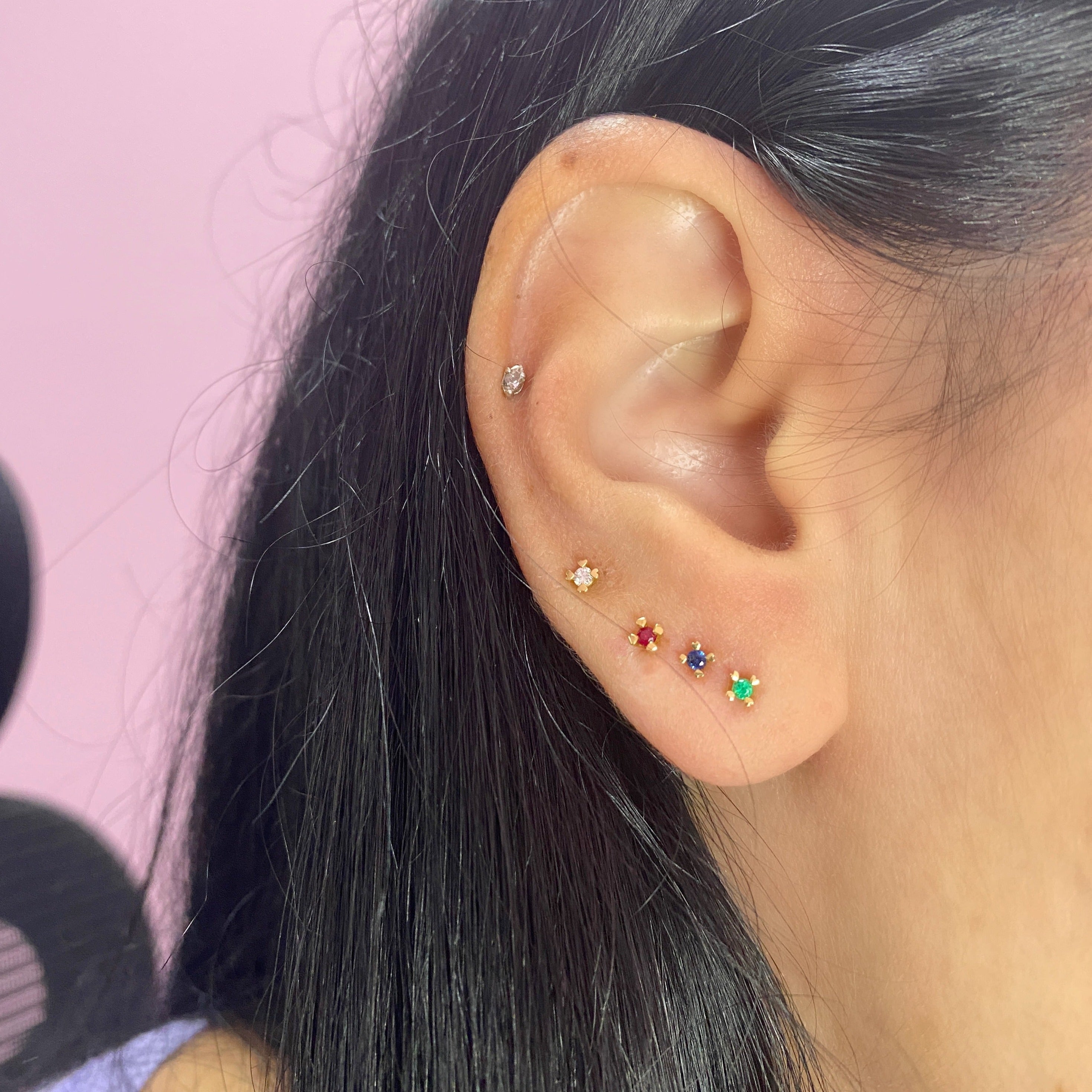 Arete Love 2 mm Oro Amarillo