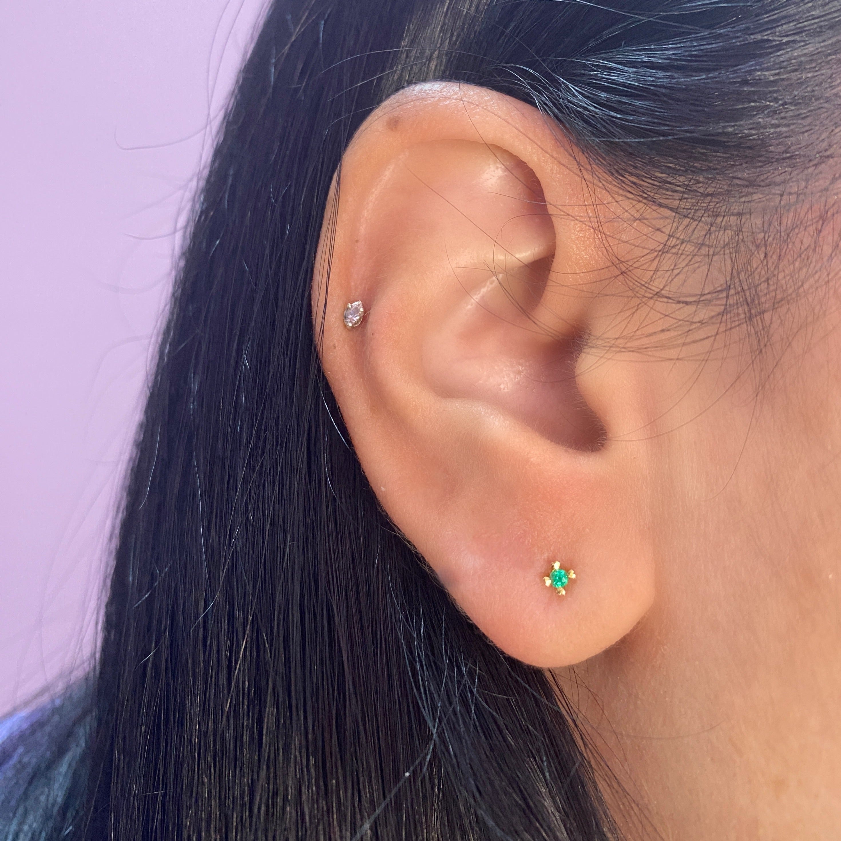 Arete Love 2 mm Oro Amarillo