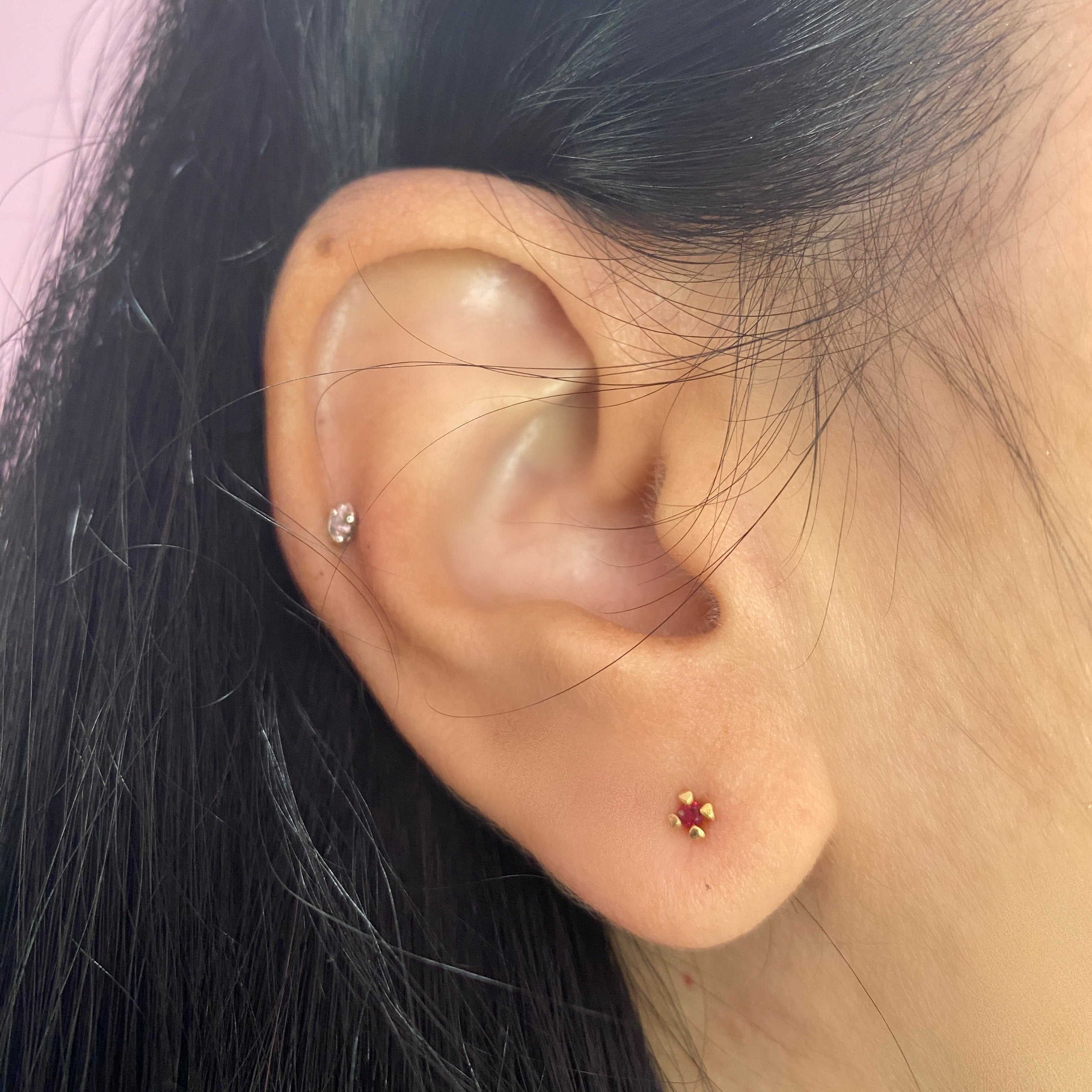 Arete Love 2 mm Oro Amarillo