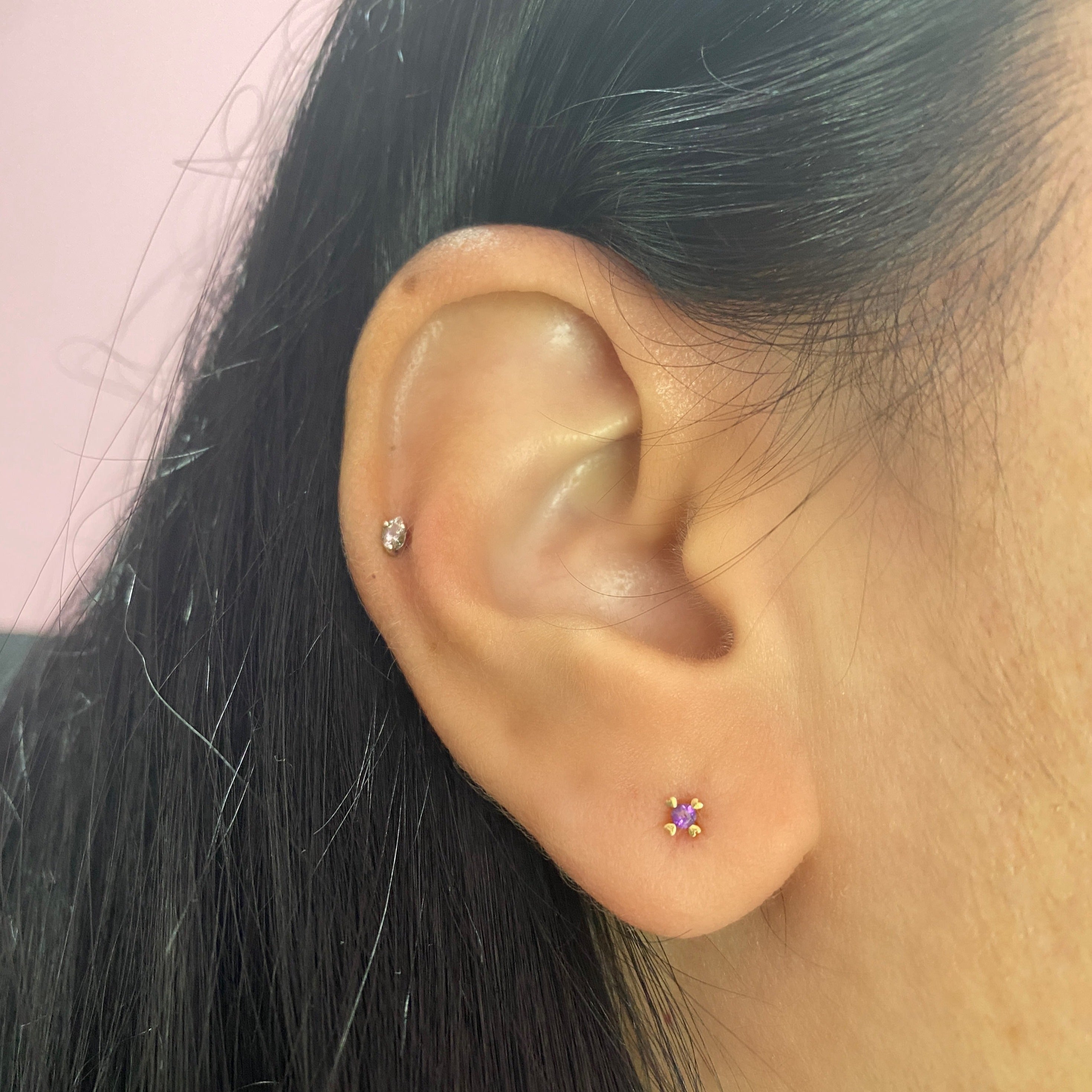 Arete Love 2 mm Oro Amarillo