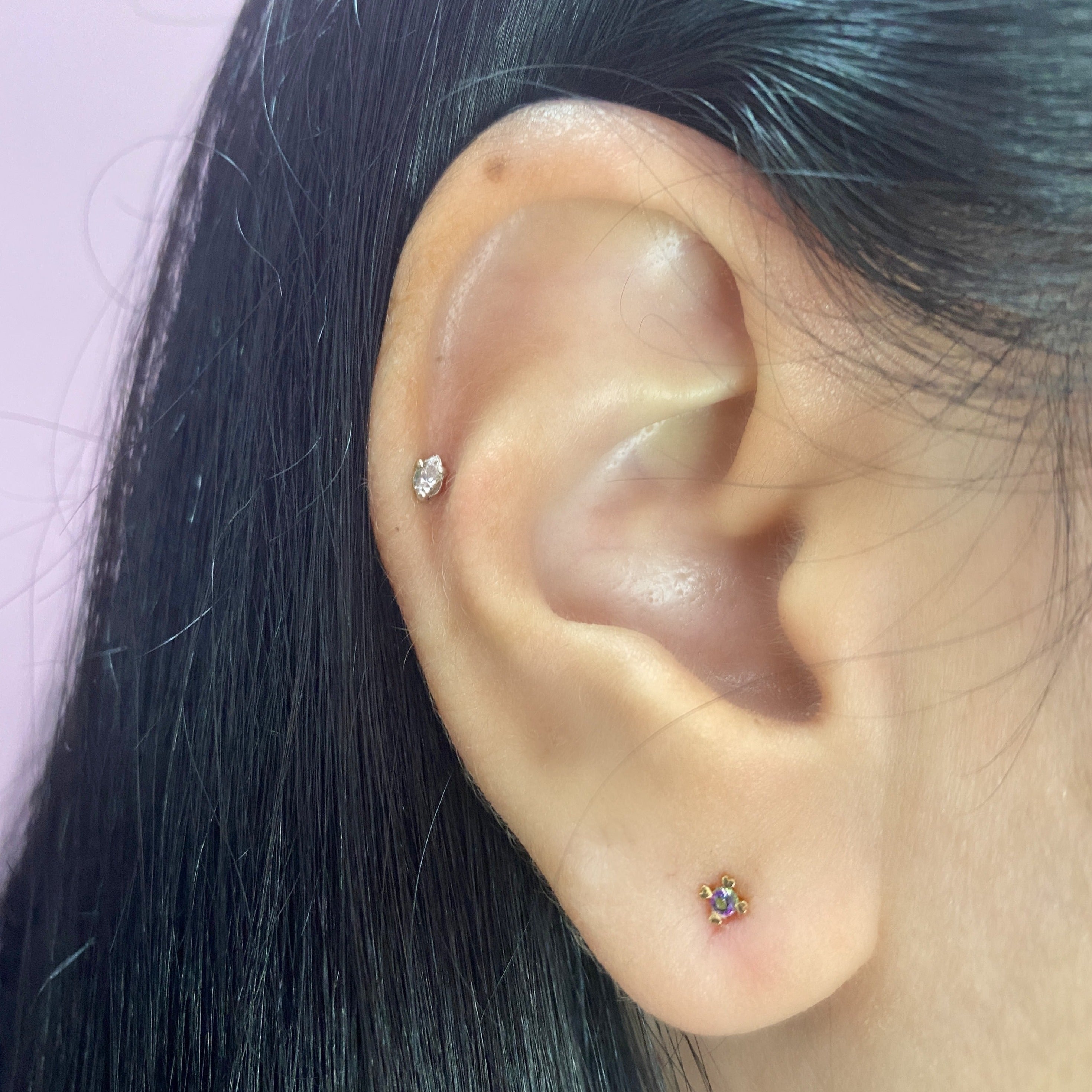 Arete Love 2 mm Oro Amarillo