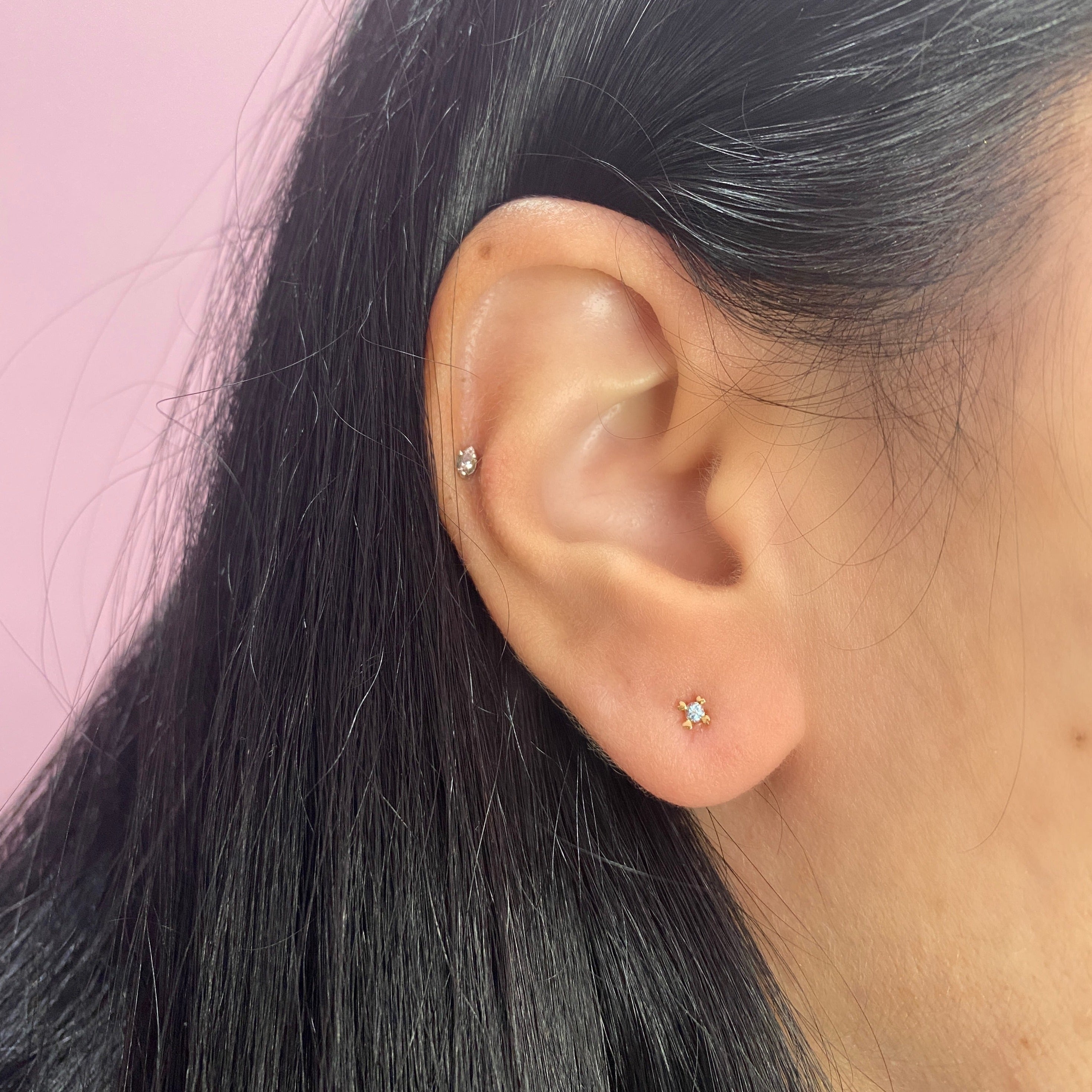 Arete Love 2 mm Oro Amarillo