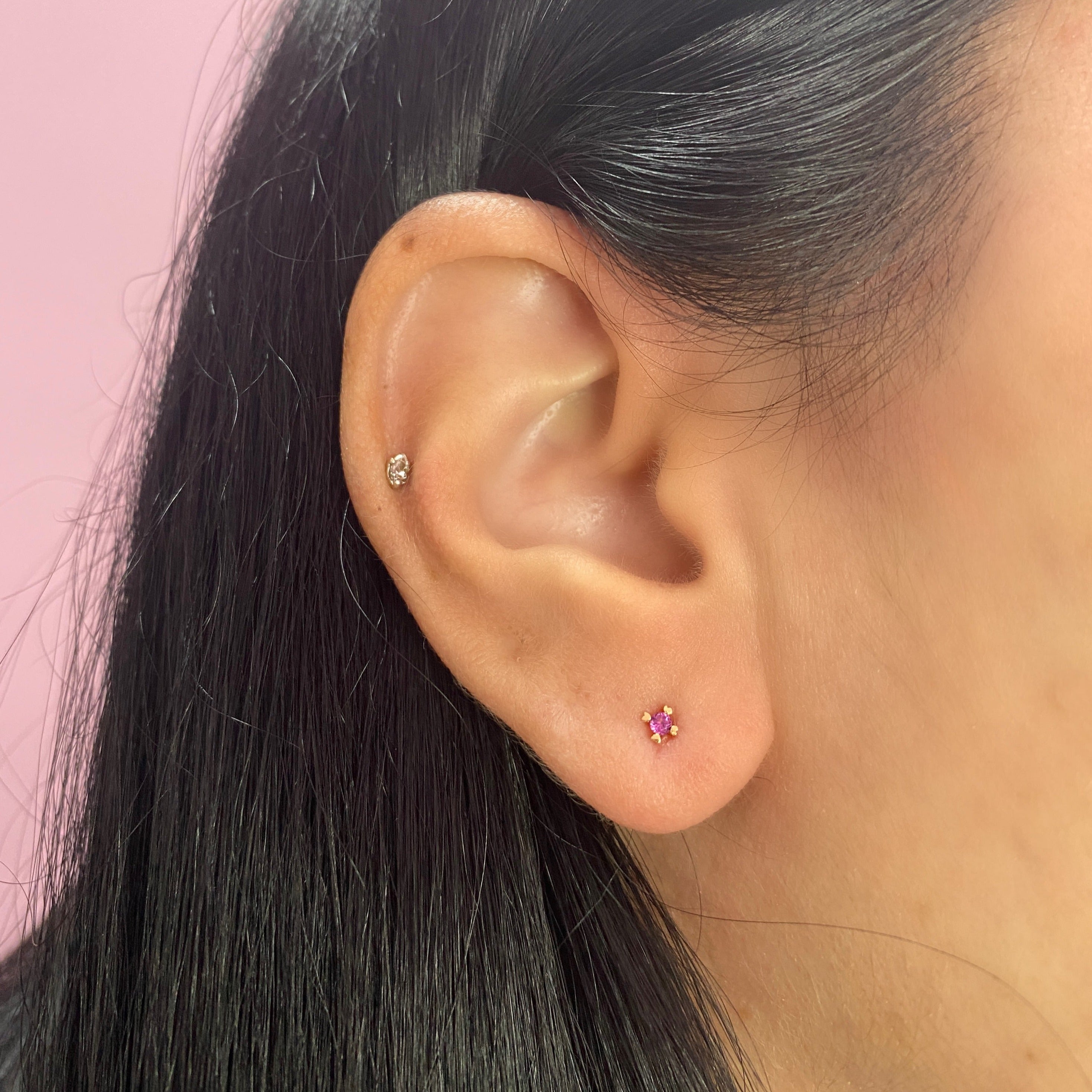 Arete Love 2 mm Oro Amarillo