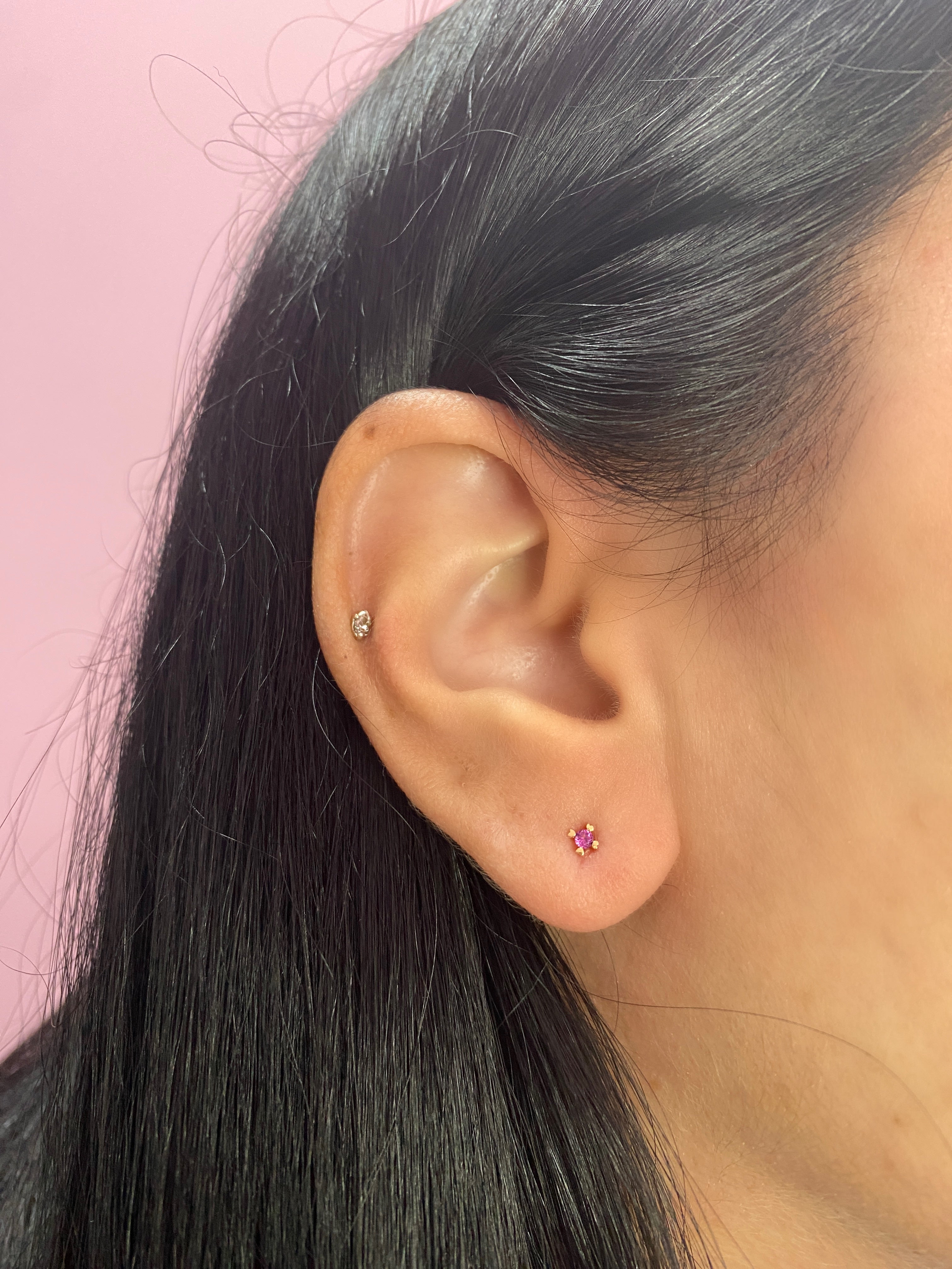 Arete Love 2 mm Oro Amarillo