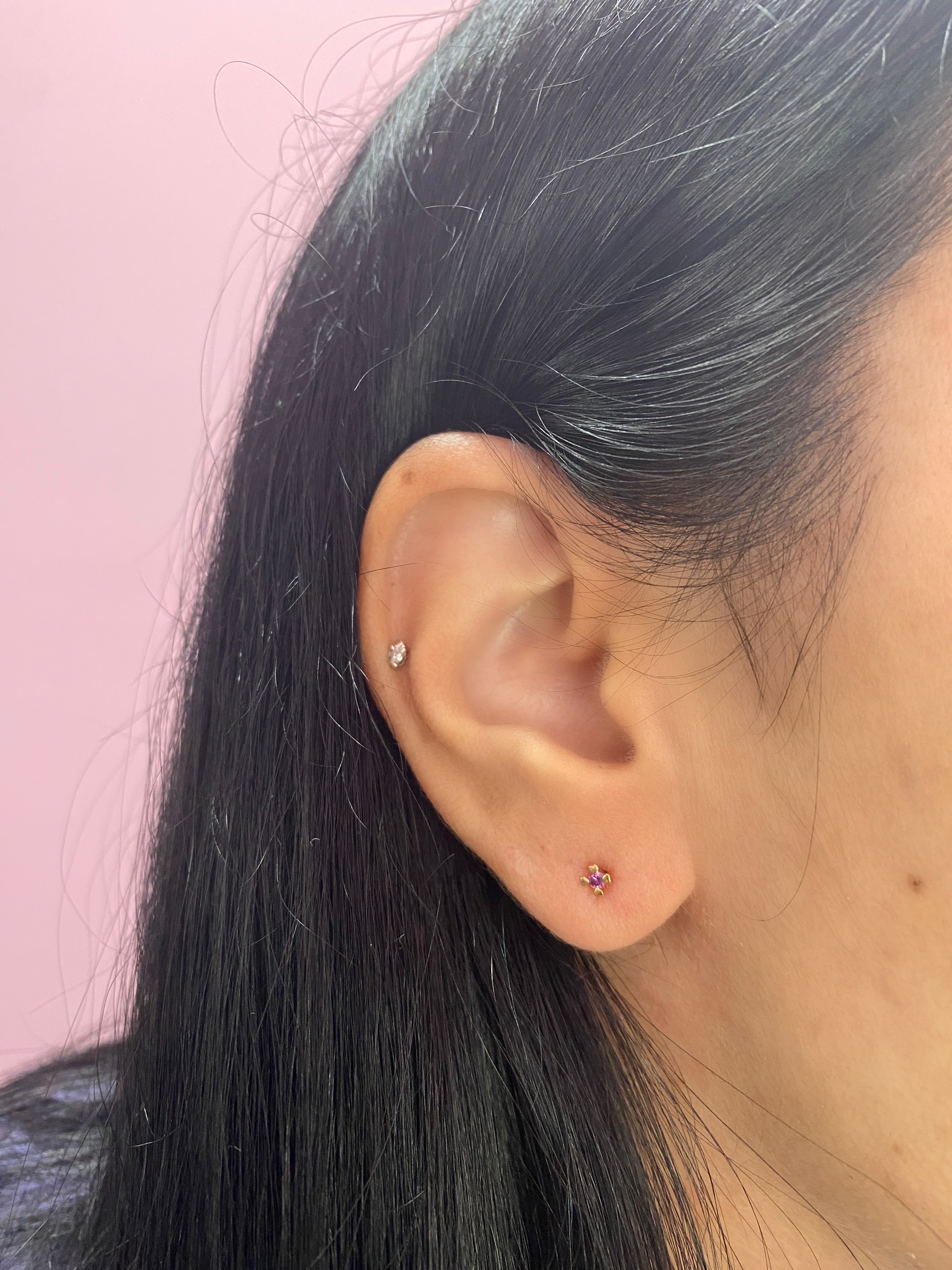 Arete Love 2 mm Oro Amarillo