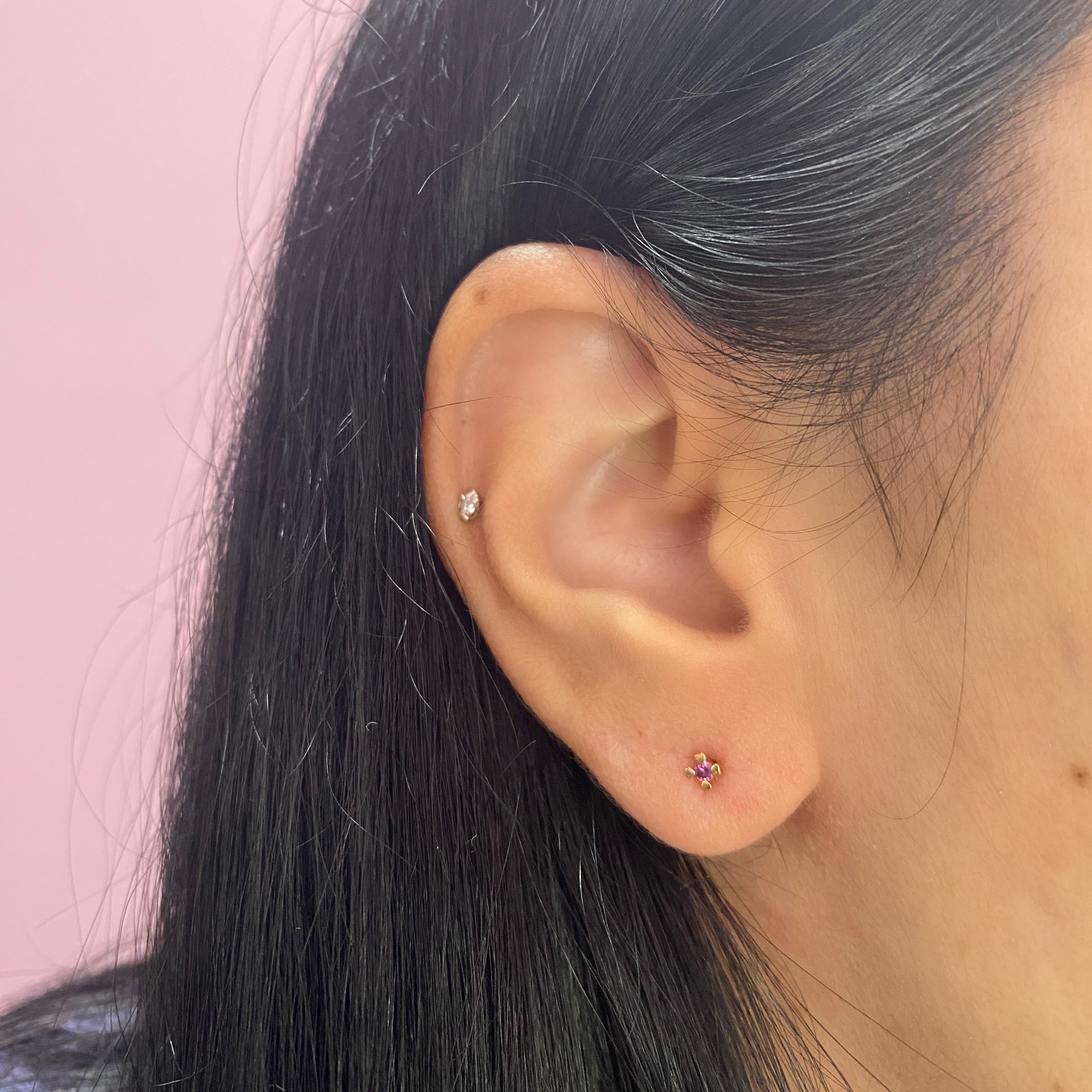 Arete Love 2 mm Oro Amarillo