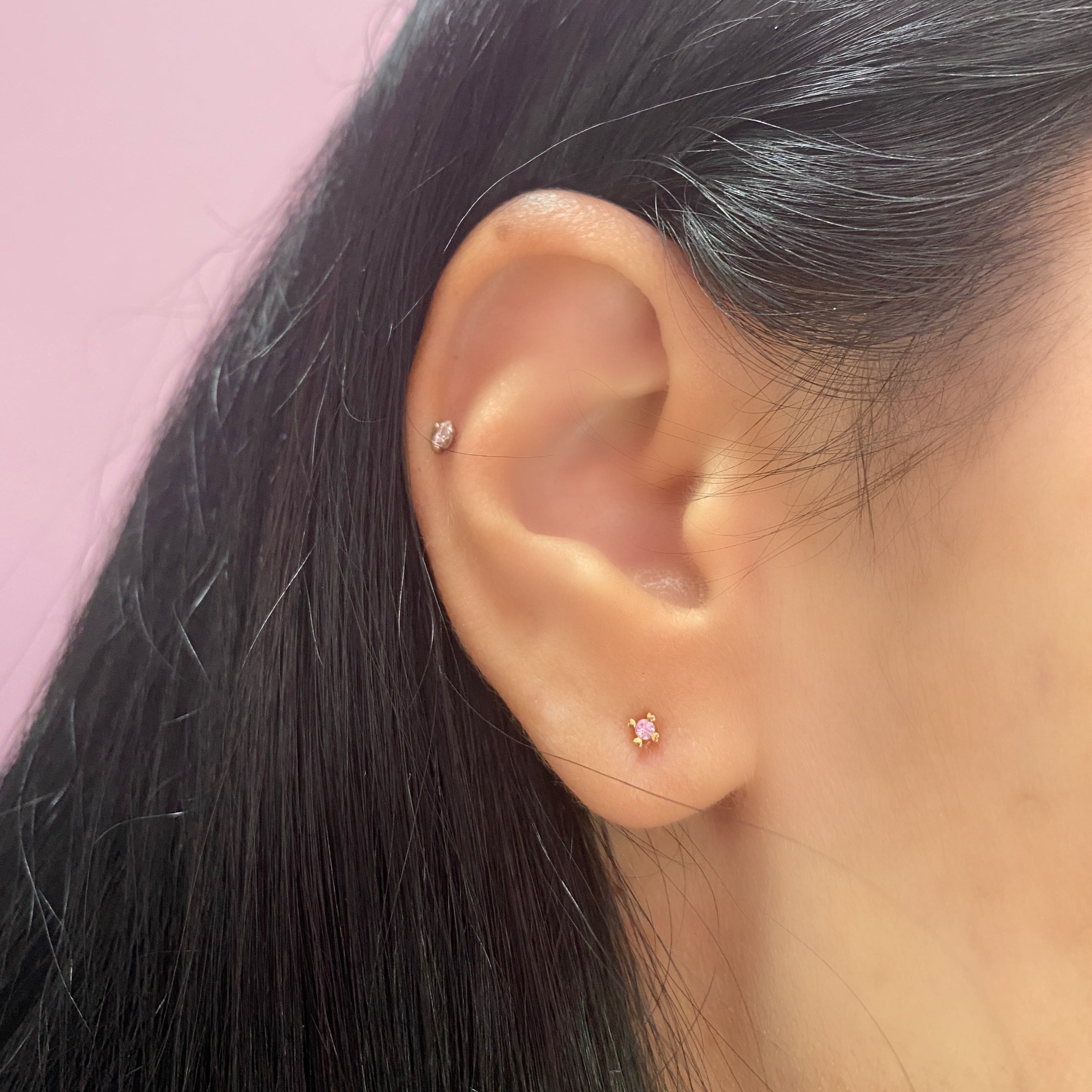 Arete Love 2 mm Oro Amarillo