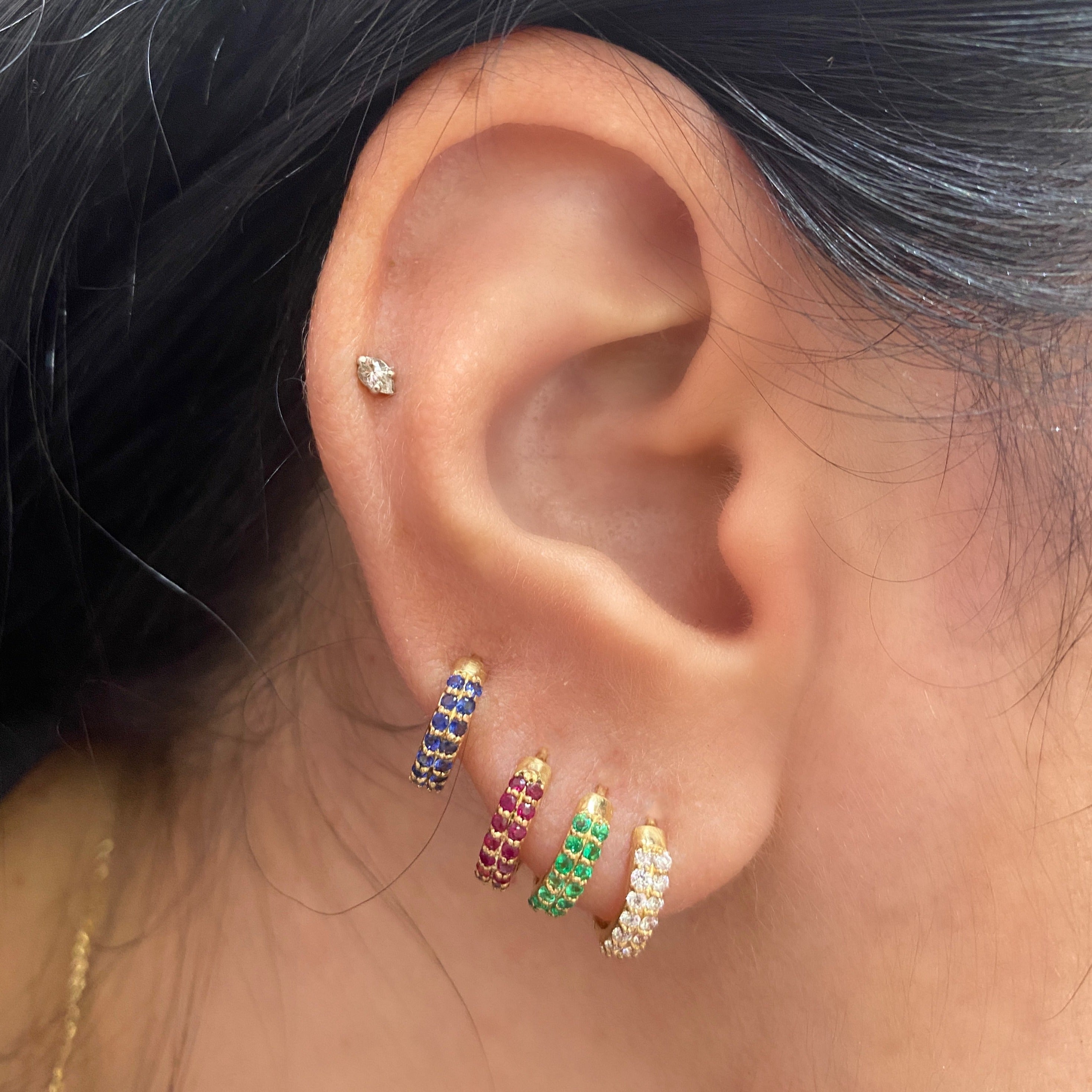 Arete minihoop Amelia oro amarillo