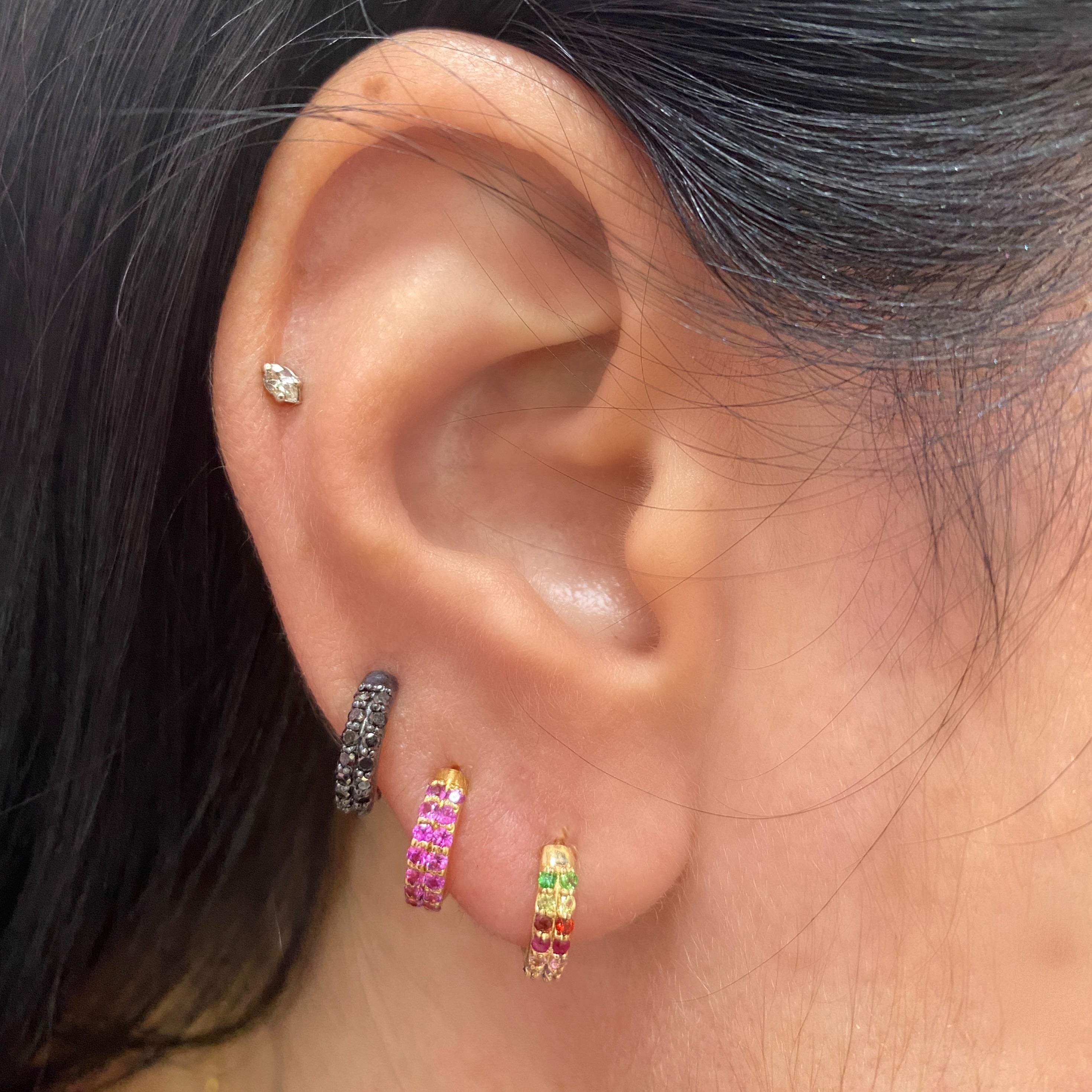 Arete minihoop Amelia oro amarillo