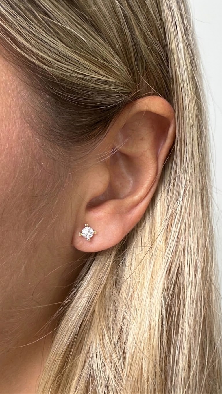 Arete Love Diamante 0.13 cts - 3.2 mm