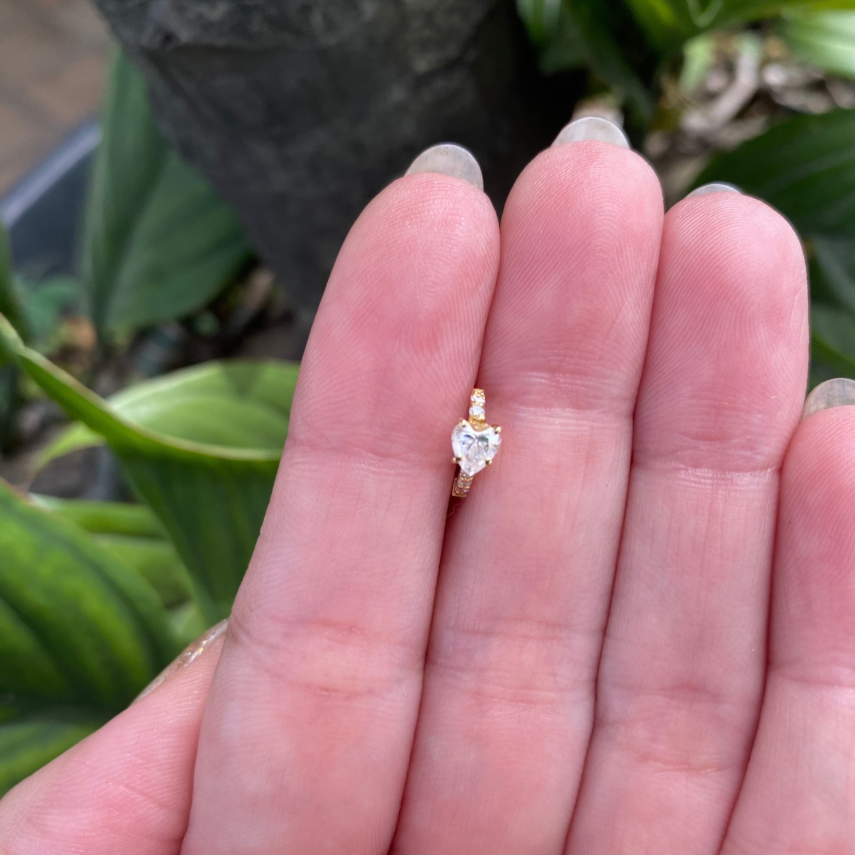 Minihoop corazón y diamantes