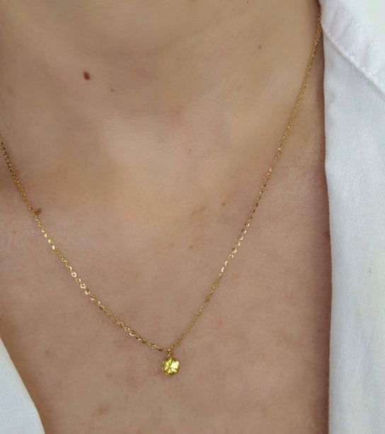 Cadena punto de luz diamante amarillo