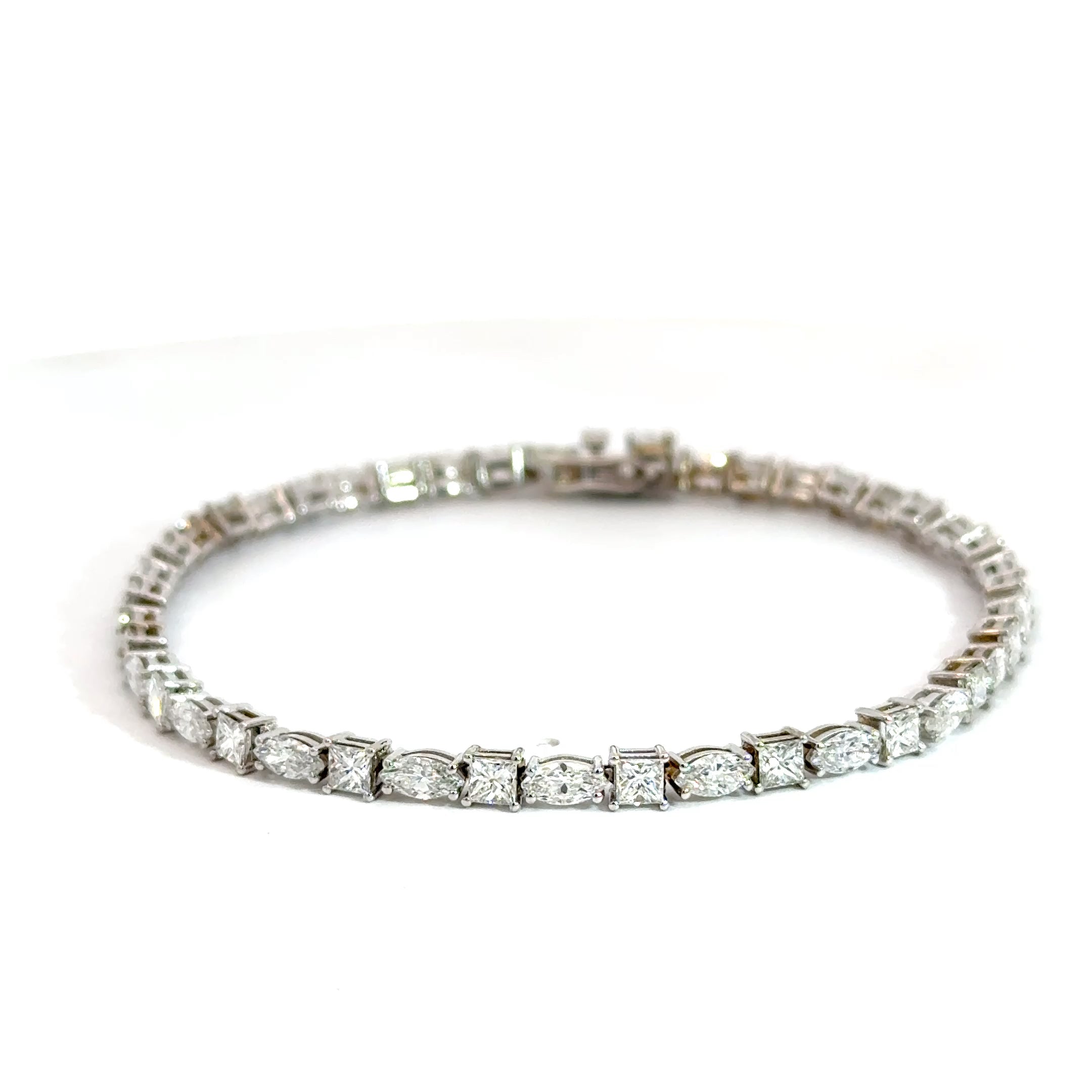 Pulsera tennis diamantes oval y princess