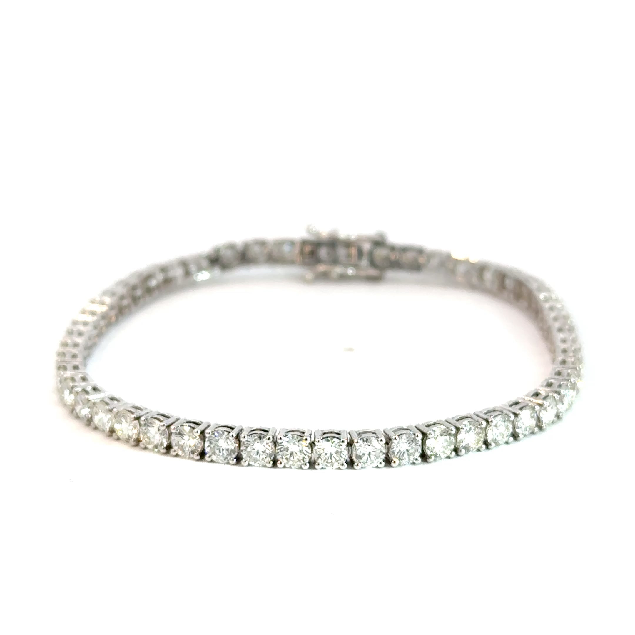 Pulsera diamante redondo gruesa 7.14 Cts