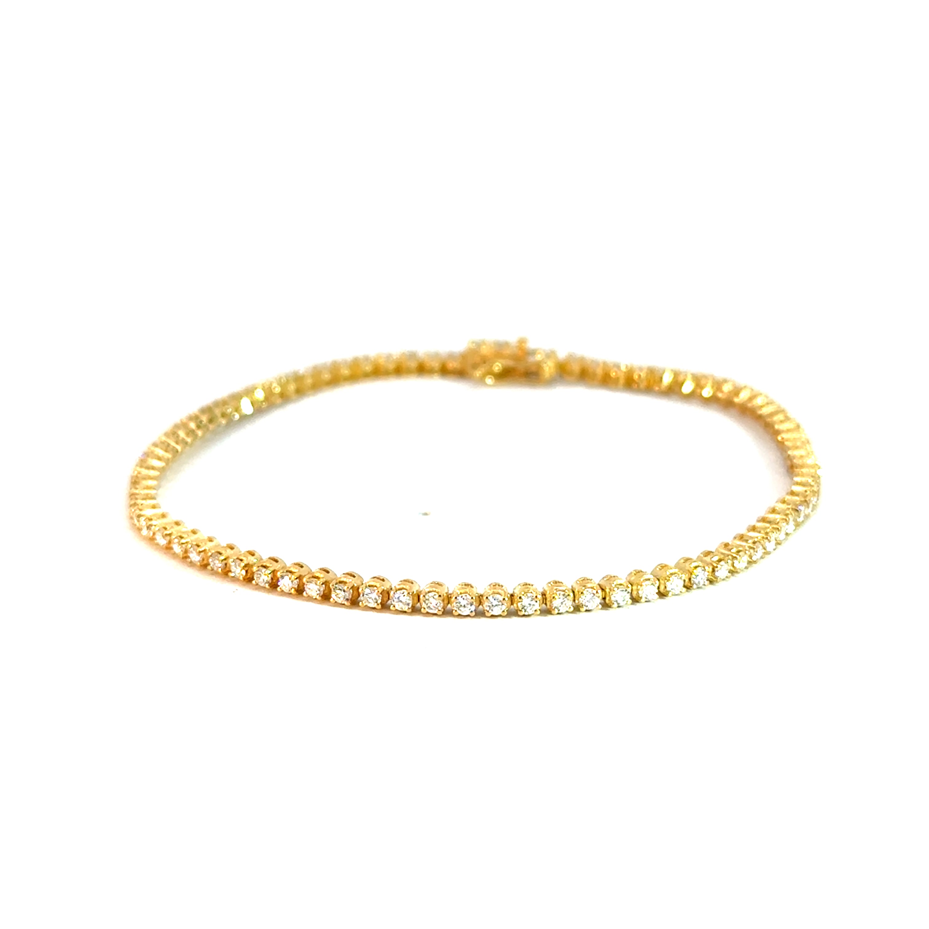 Pulsera tennis diamantes redondos delgada OA